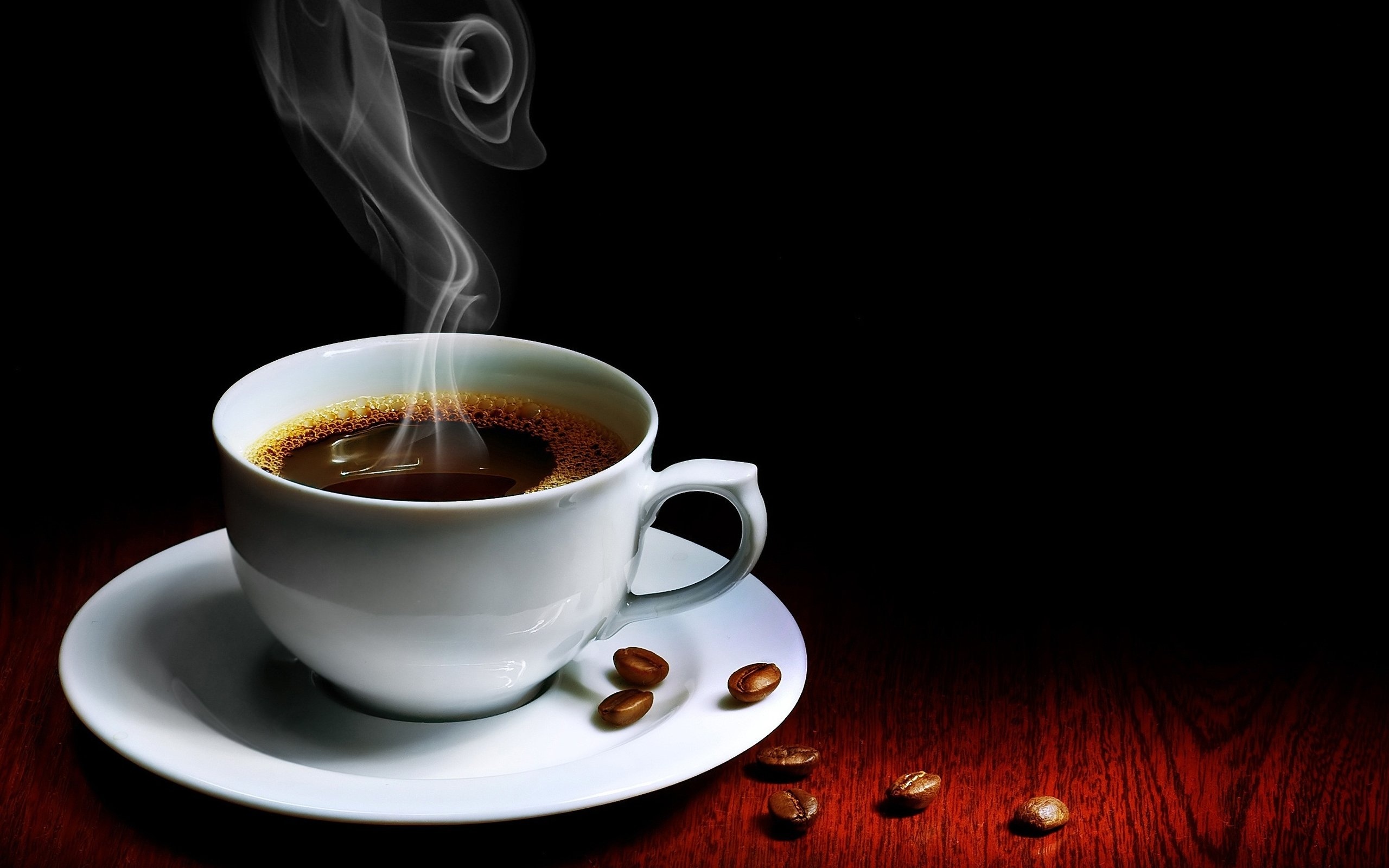 Coffee: Americano, A cup and a saucer, Serveware. 2560x1600 HD Wallpaper.