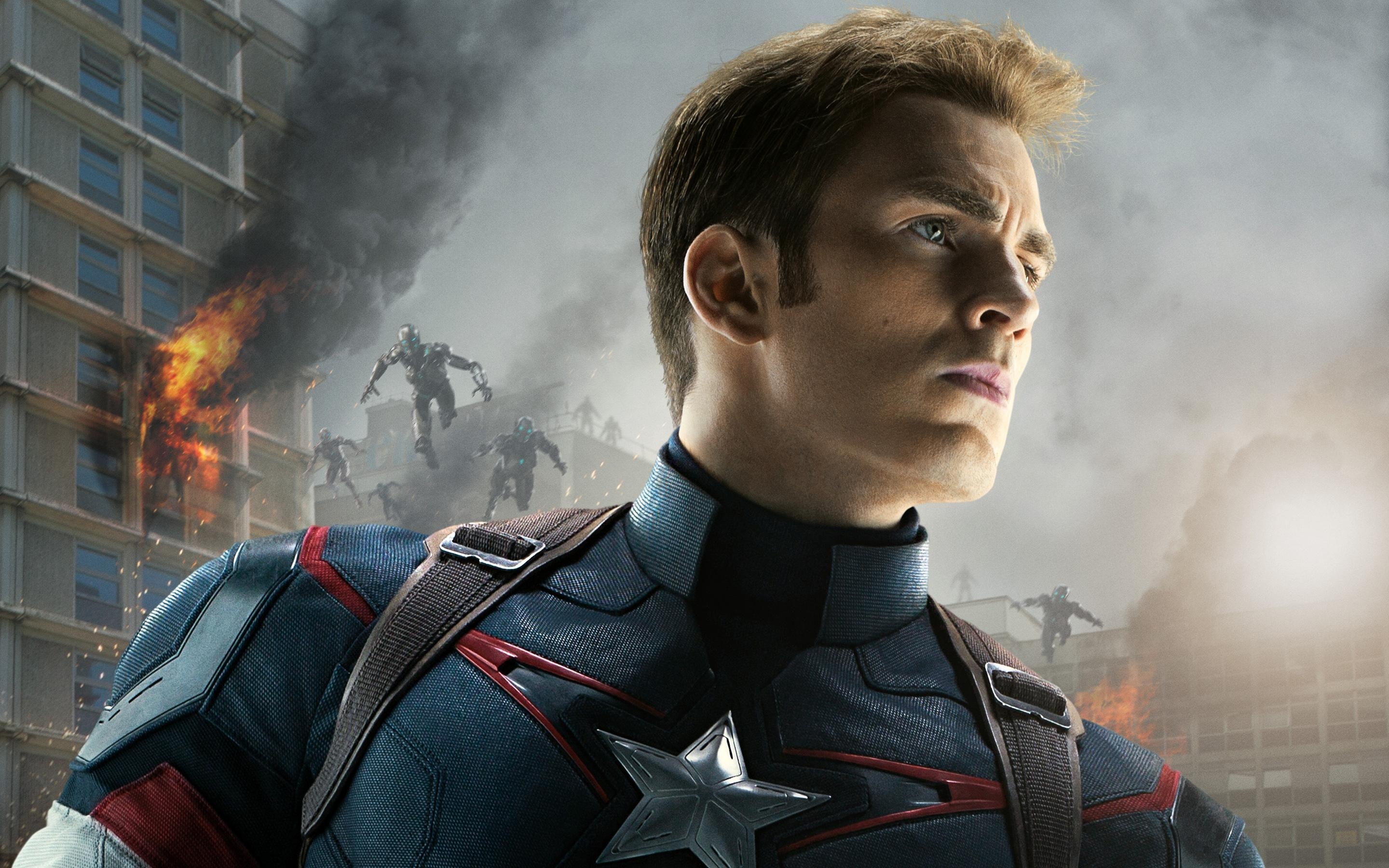 Captain America: Avengers: Age Of Ultron, A World War II-era super soldier. 2880x1800 HD Background.