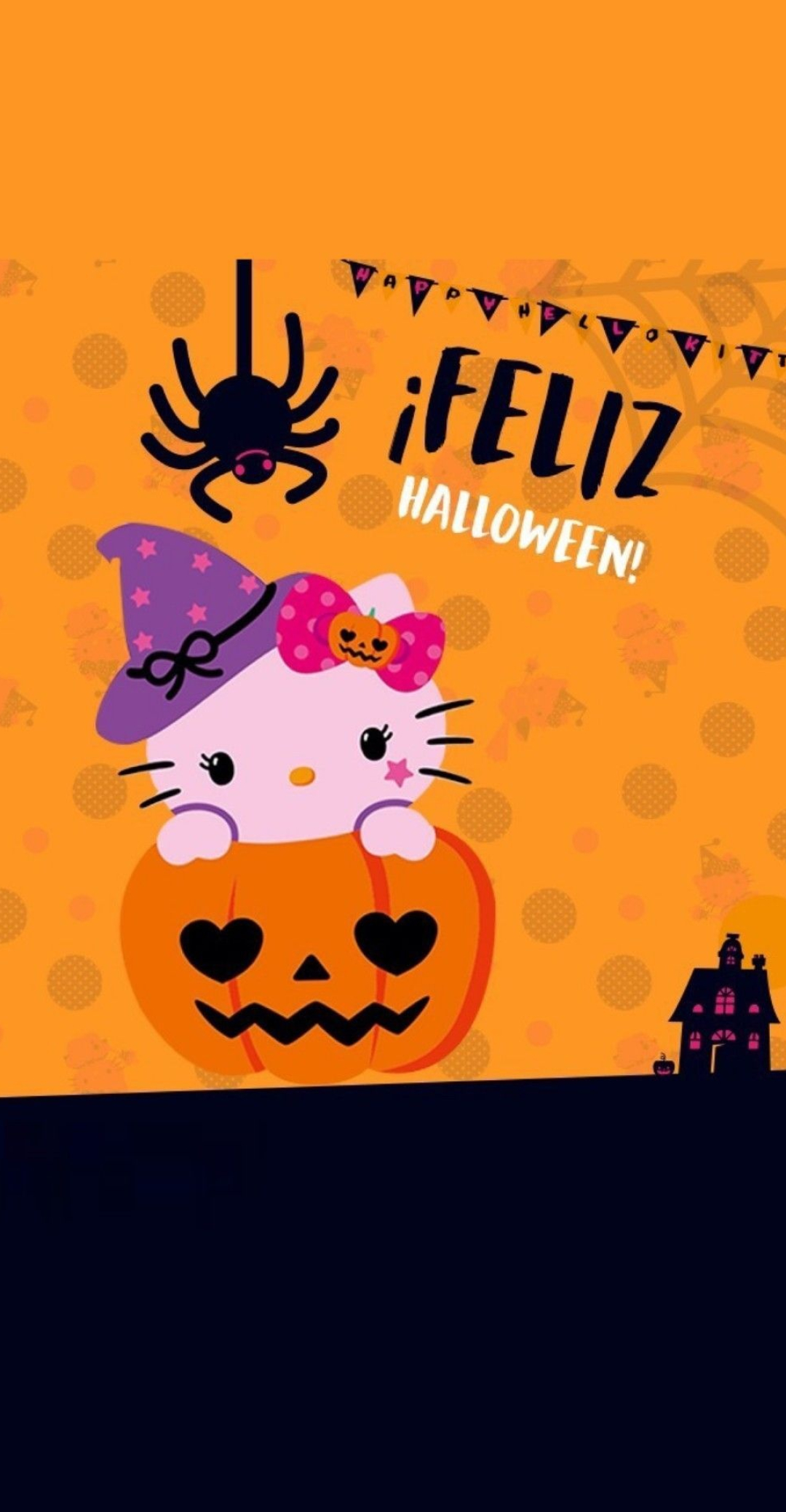 Hello Kitty Halloween, Hello Kitty Halloween wallpapers, Spooky and cute, Festive fun, 1080x2080 HD Phone