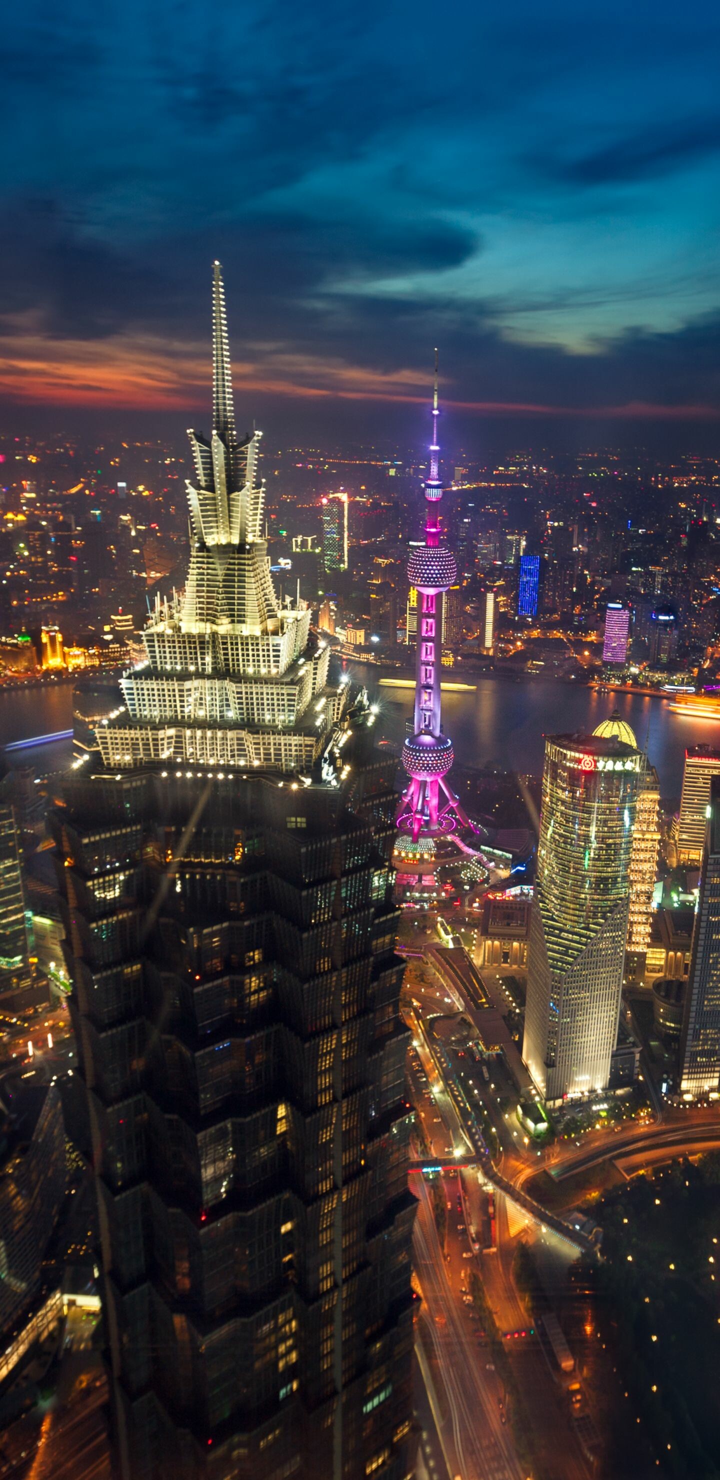 China: Shanghai, China’s central coast, The country's biggest city and a global financial hub. 1440x2960 HD Wallpaper.