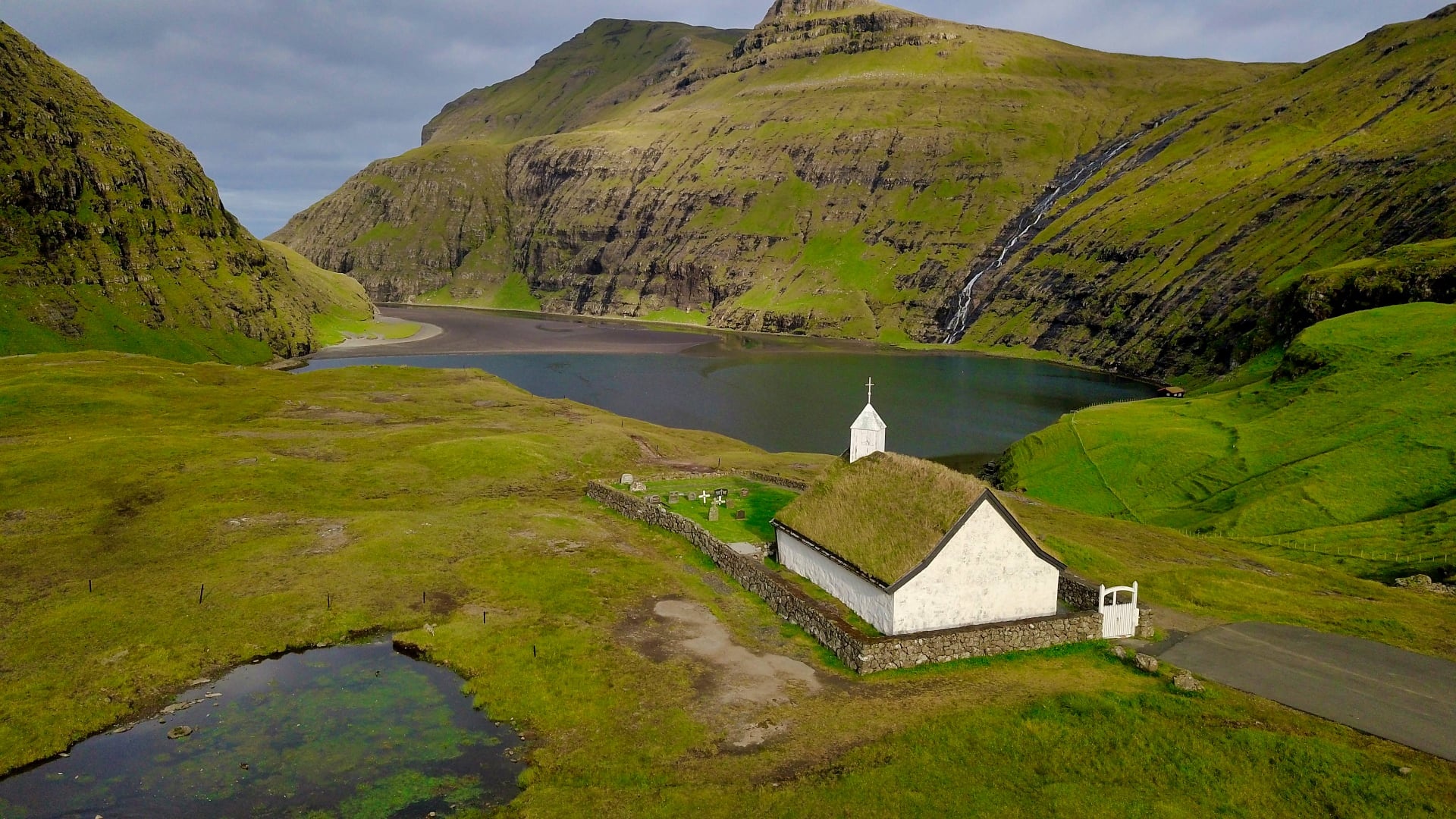 Faroe Islands, Europe's drone capital, Aerial flying, Scenic beauty, 1920x1080 Full HD Desktop