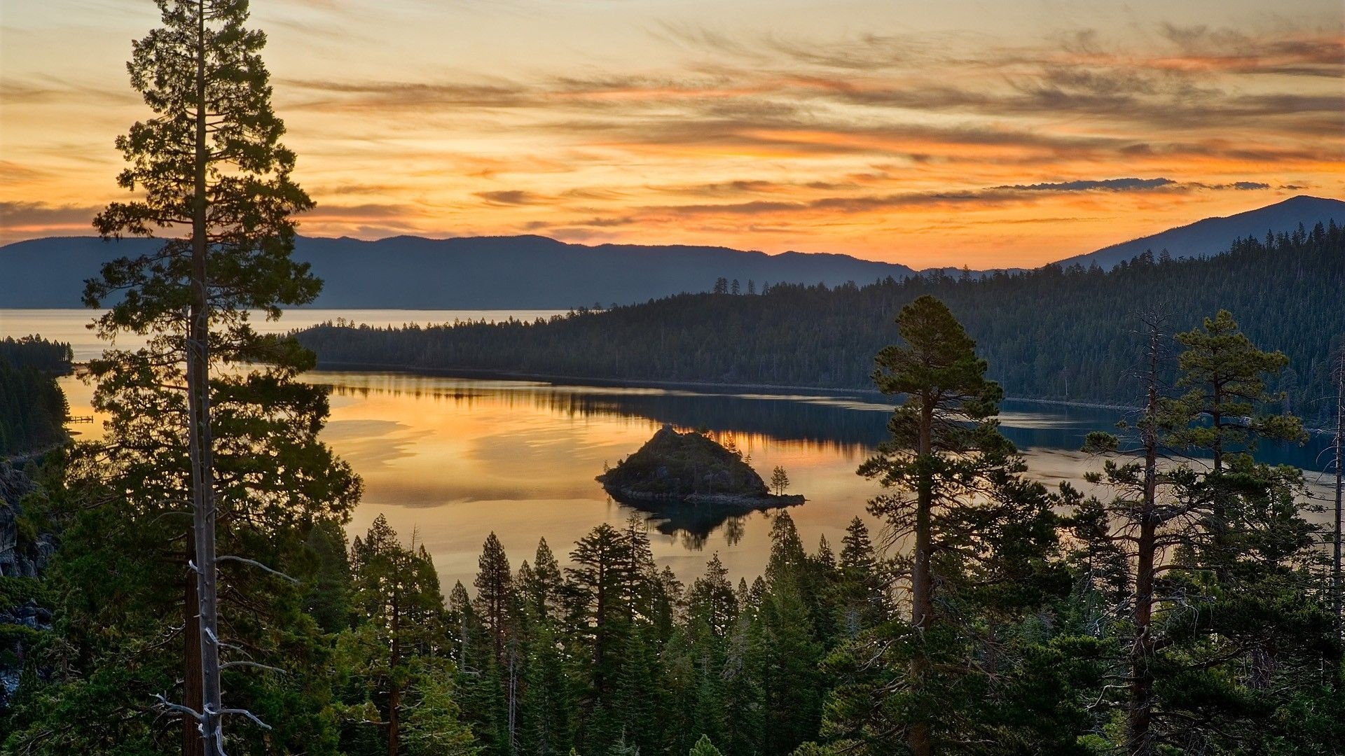 Lake Tahoe, Beautiful wallpapers, Nature's beauty, Serenity, 1920x1080 Full HD Desktop