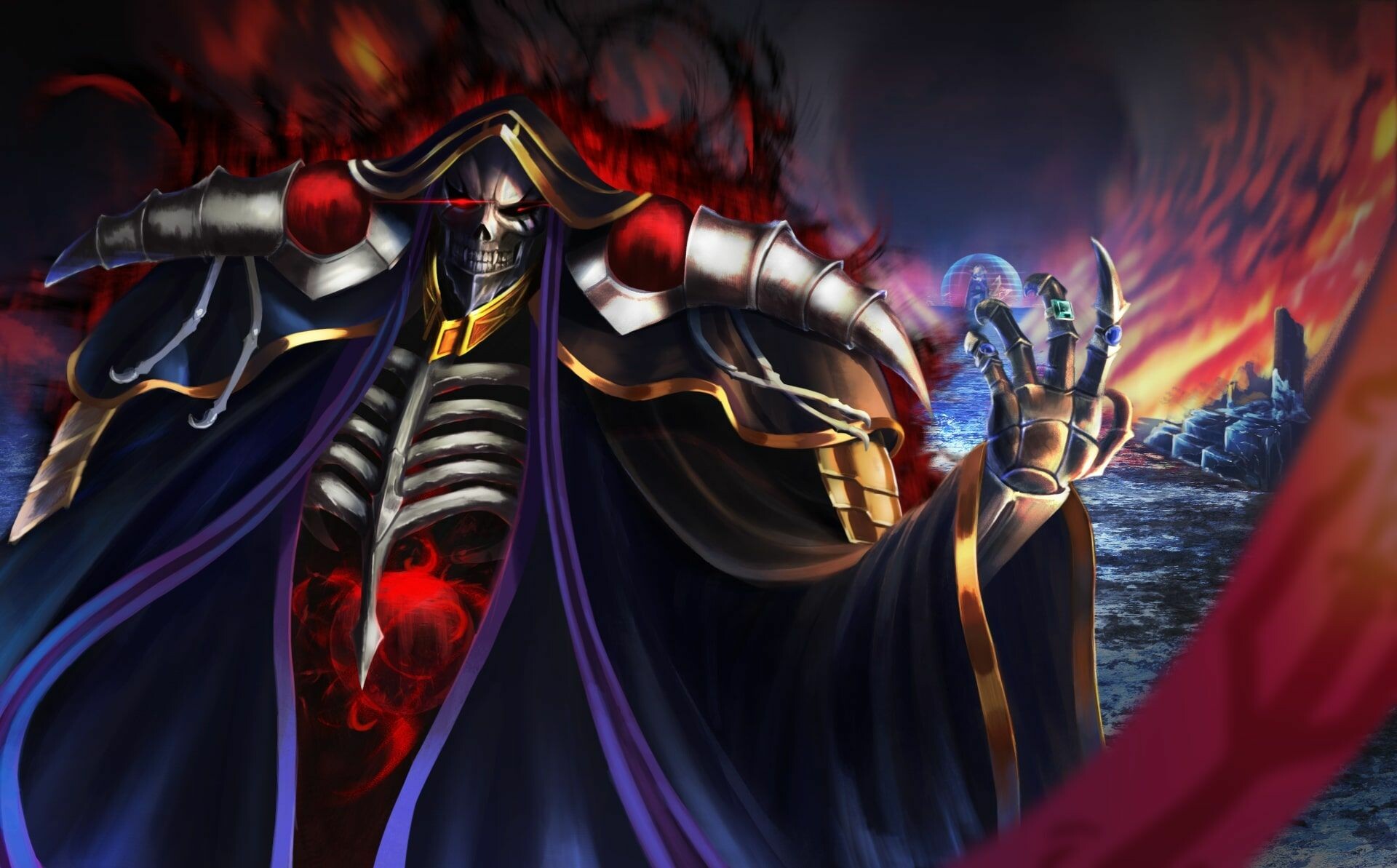 Overlord: Anime, A third season premiered on July 10, 2018, Ainz Ooal Gown. 1920x1200 HD Wallpaper.
