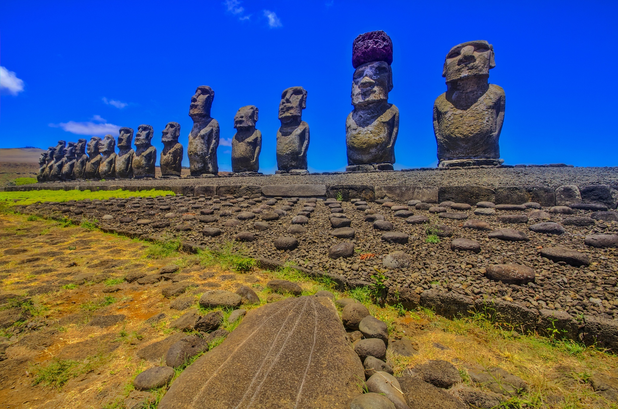 Easter Island, Picturesque Chilean island, Natural stone formations, Cultural heritage, 2050x1360 HD Desktop