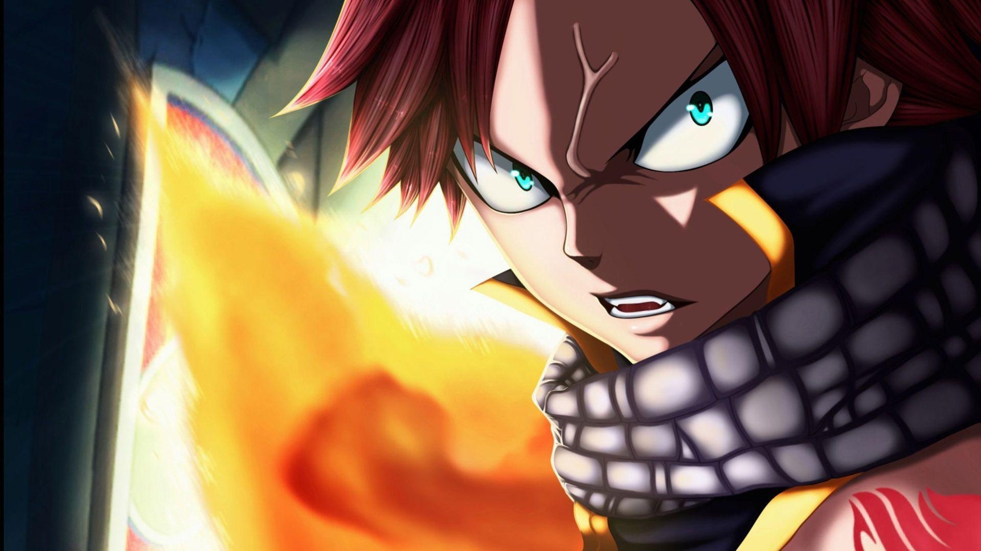 Natsu (Fairy Tail): Being a Dragon Slayer, he possesses the same abilities as his foster father, the dragon Igneel. 1920x1080 Full HD Background.