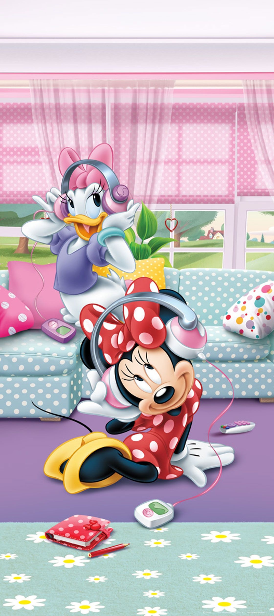 Daisy Duck, Minnie Mouse poster, Sanders and Sanders wallpaper, 1130x2520 HD Phone