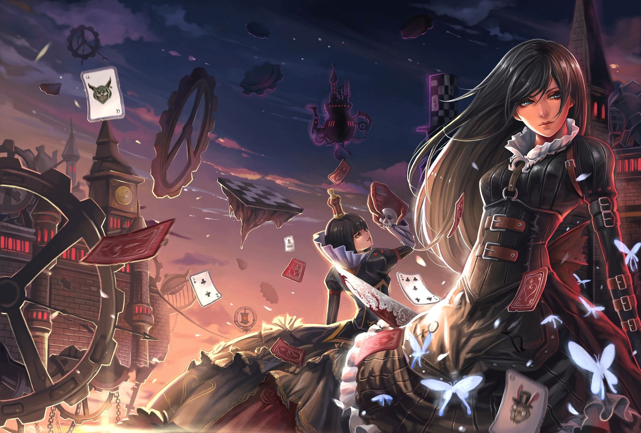 Gothic Anime: Alice: Madness Returns, American McGee's Alice, Wonderland, The Queen of Hearts. 2080x1410 HD Wallpaper.