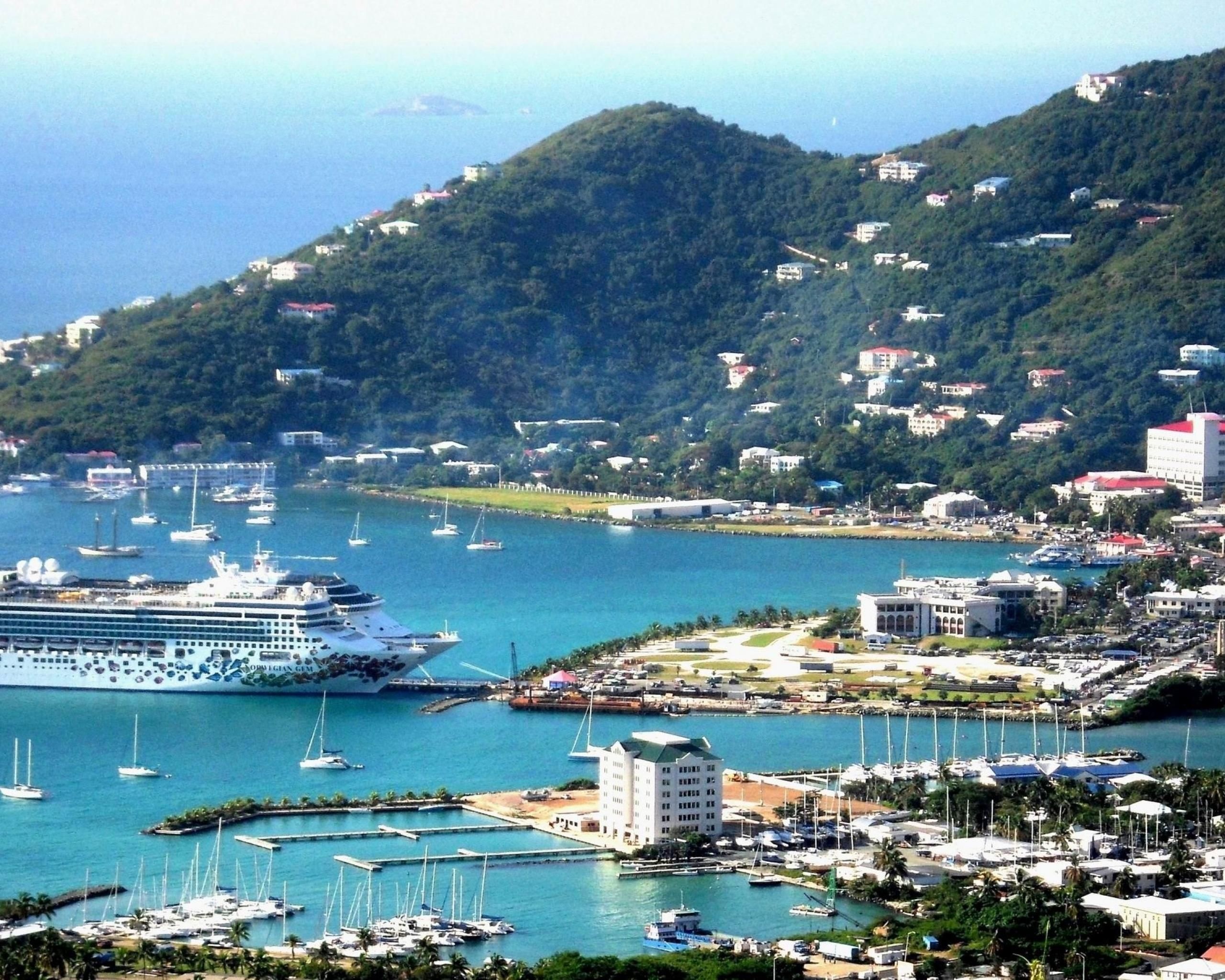 Cruise ship, Road Town Tortola, Travel, Island scenery, 2560x2050 HD Desktop