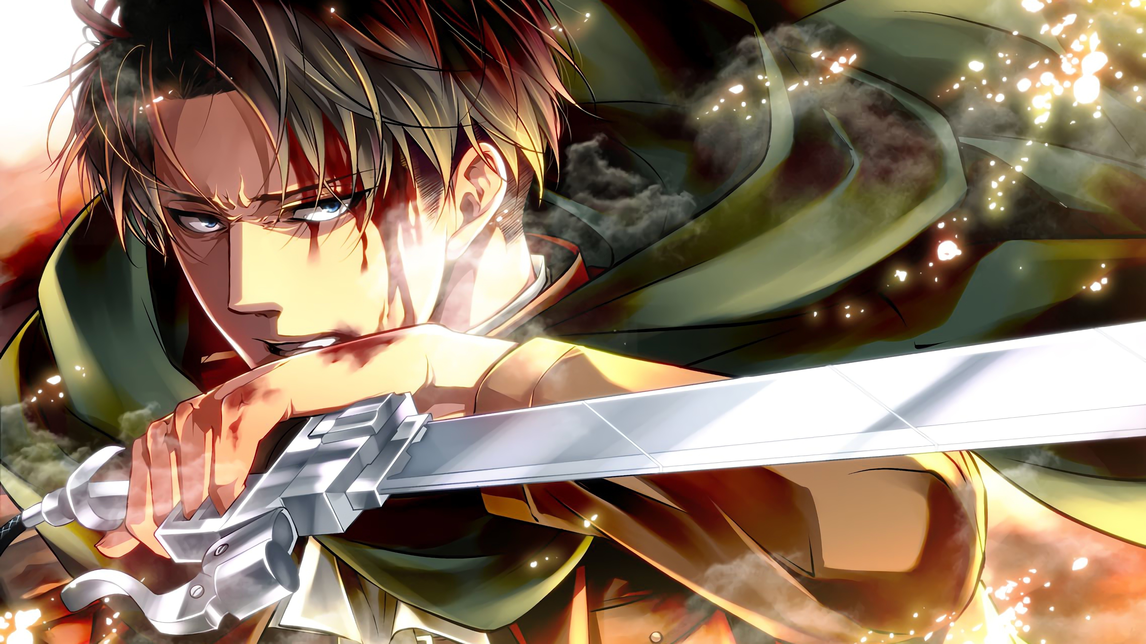 Levi Ackerman, Anime wallpapers, Fearless soldier, Mysterious past, 3840x2160 4K Desktop