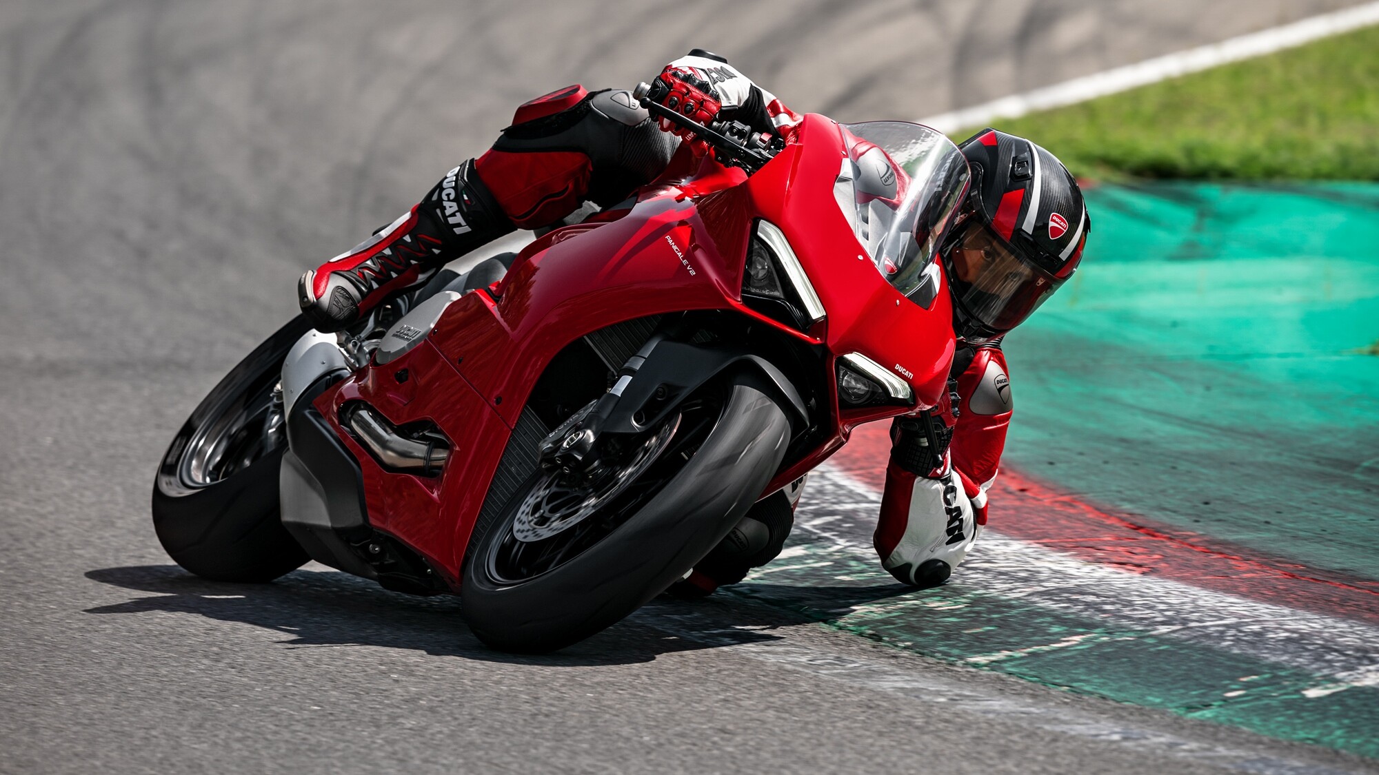 Ducati Panigale V2: Italian sportbike, Twin-cylinder engine. 2000x1130 HD Background.