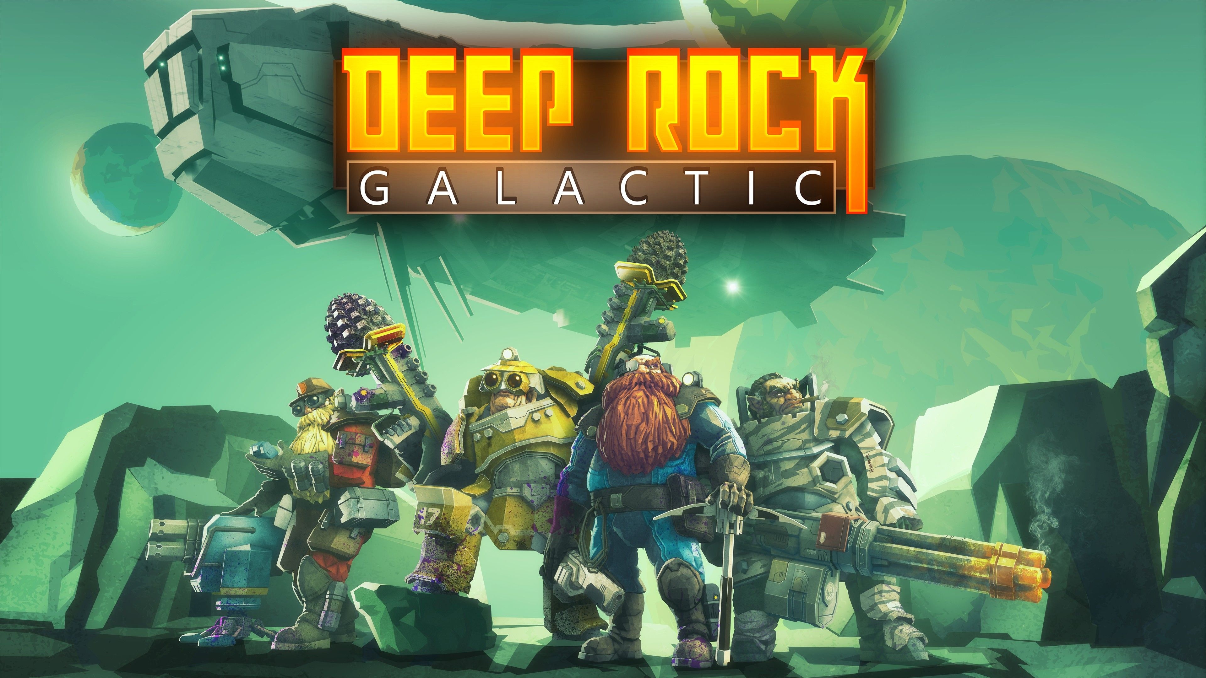 Deep Rock Galactic: A cooperative first-person shooter video game, DRG. 3840x2160 4K Background.