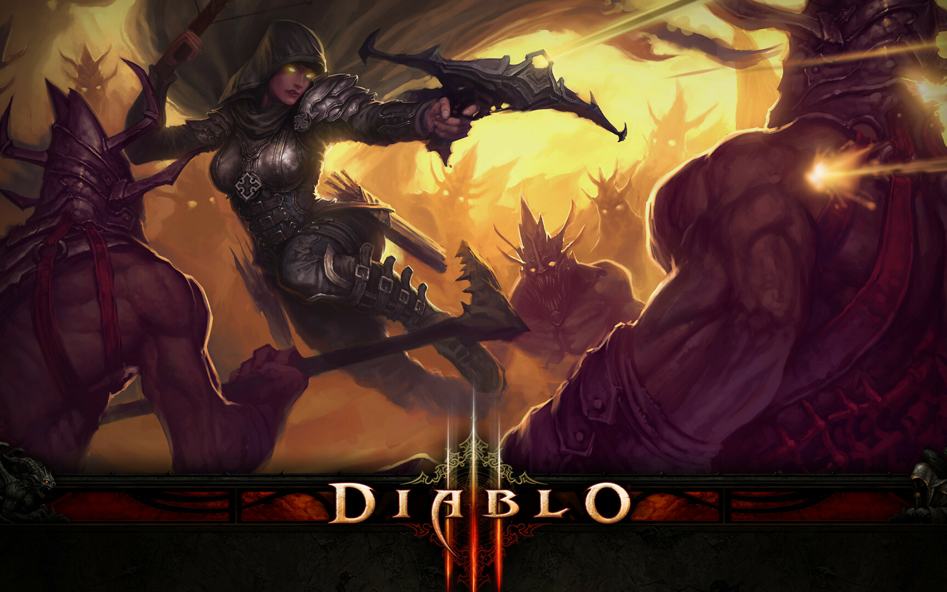Diablo: Items are sold by the vendors, randomly dropped by slain monsters, and can also be discovered within the labyrinth inside of chests or barrels or sometimes even lying on the floor, Video game. 1920x1200 HD Background.