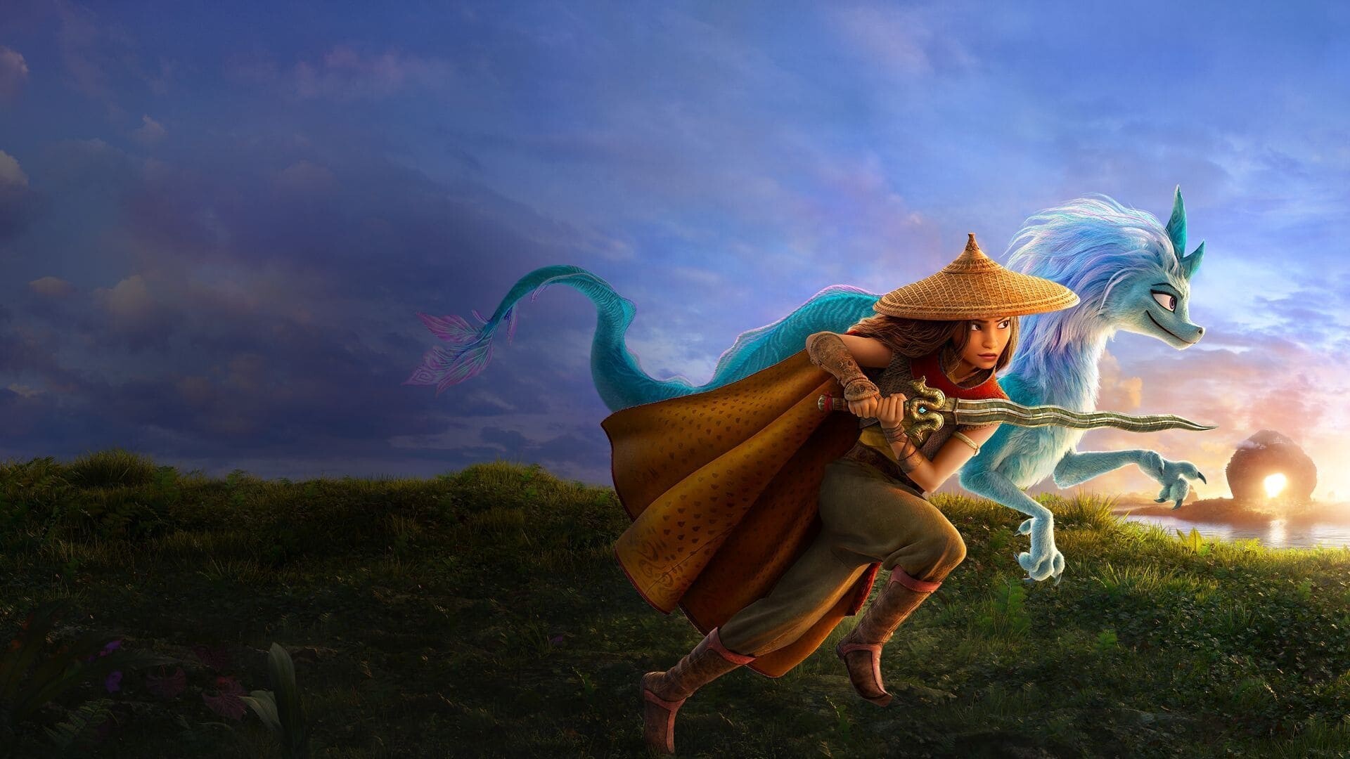 Raya and the Last Dragon: Raya, the first (non-Pixar) Disney princess to not sing. 1920x1080 Full HD Background.