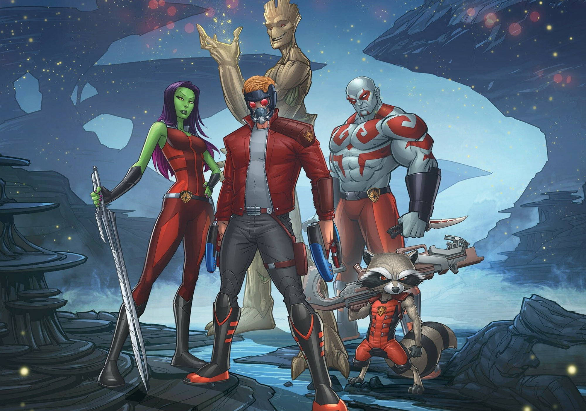Marvel's Guardians of the Galaxy: The Nintendo Switch version is a cloud-based title, Superheroes video game. 2000x1410 HD Wallpaper.