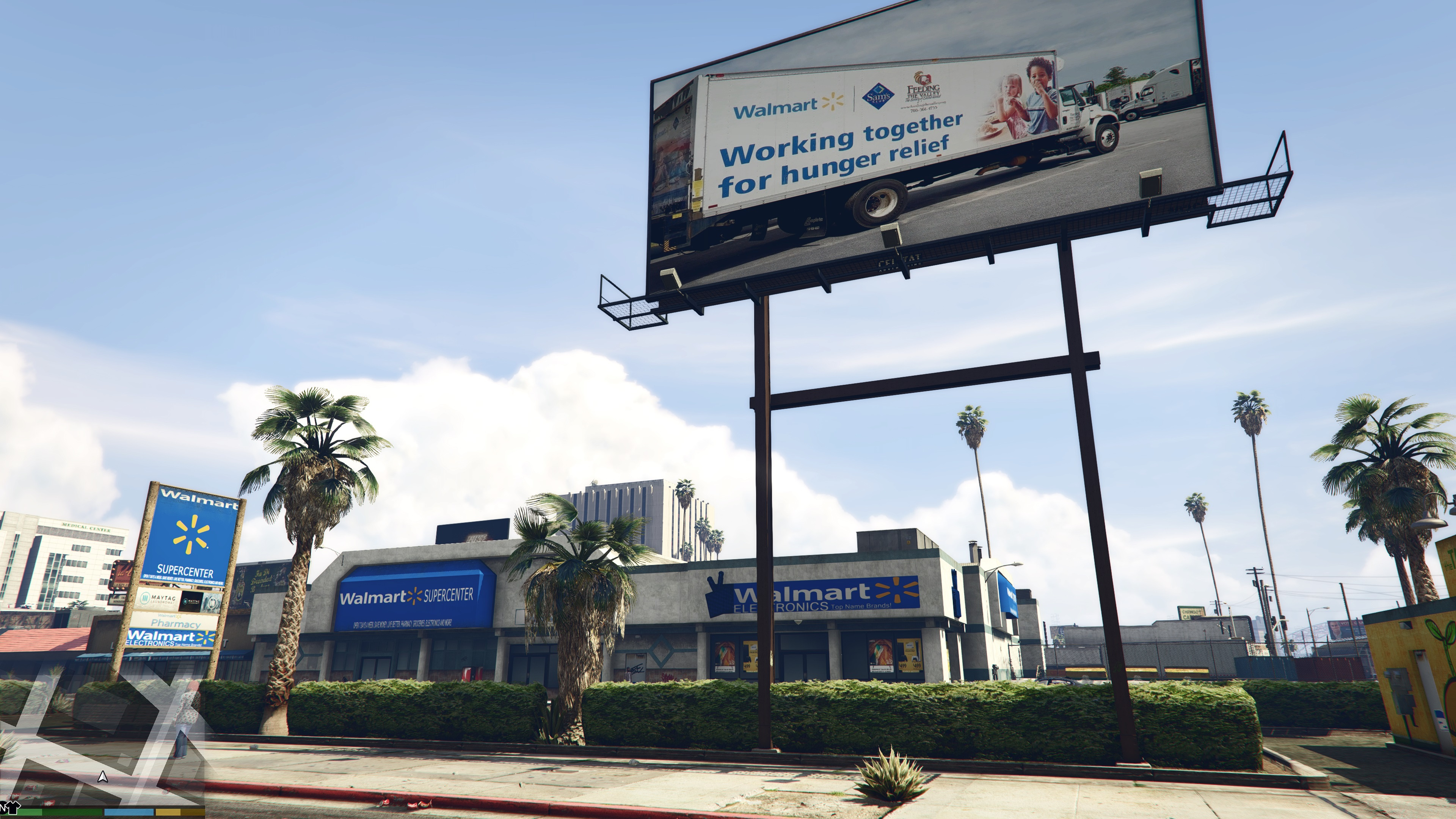 Walmart: GTA 5, A well-known chain of hypermarkets, Opened in 1950. 3840x2160 4K Background.