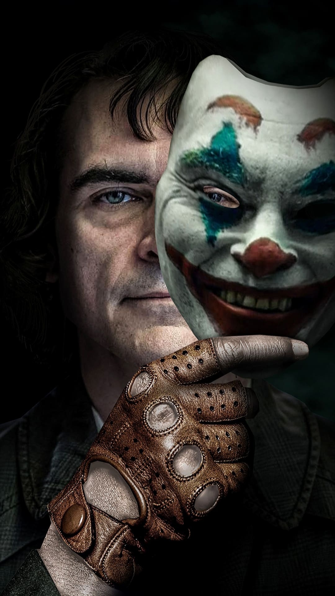 Joaquin Phoenix, Captivating portrayal, Joker character, Dark and brooding, 1080x1920 Full HD Phone