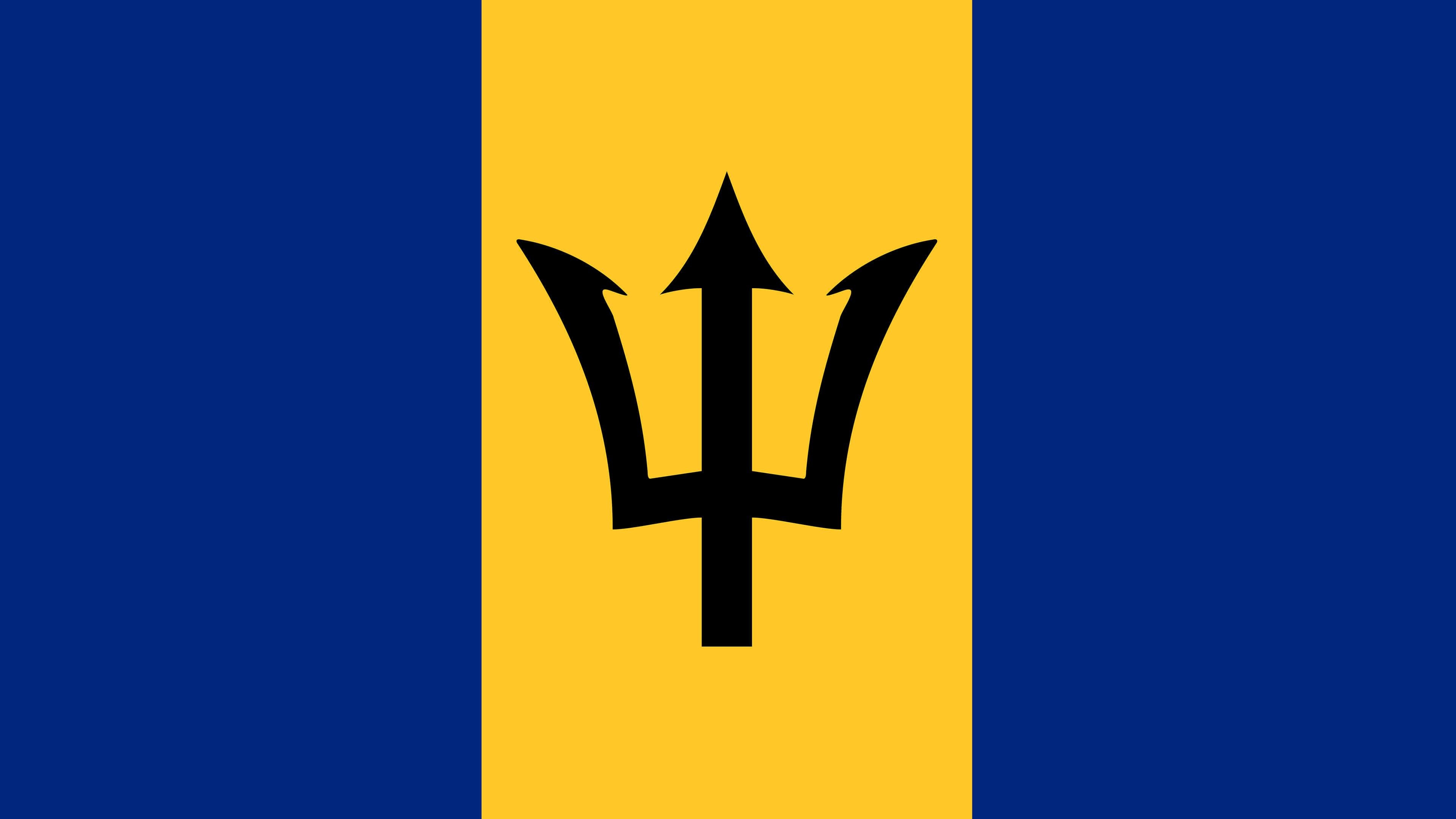Barbados flag wallpapers, Patriotic symbols, National identity, Striking designs, 3840x2160 4K Desktop