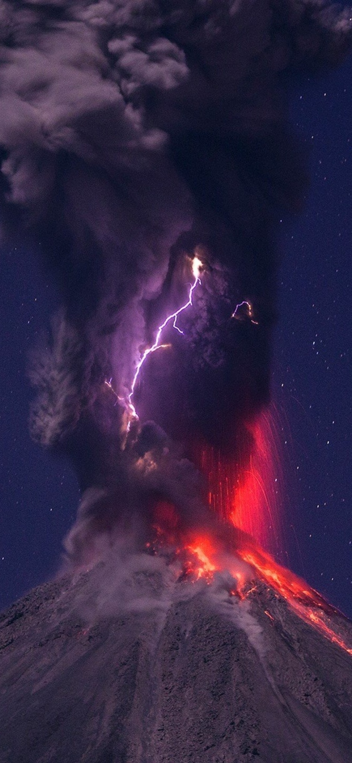 Volcanic eruption, iPhone wallpapers, HD 4k images, Force of nature, 1130x2440 HD Phone