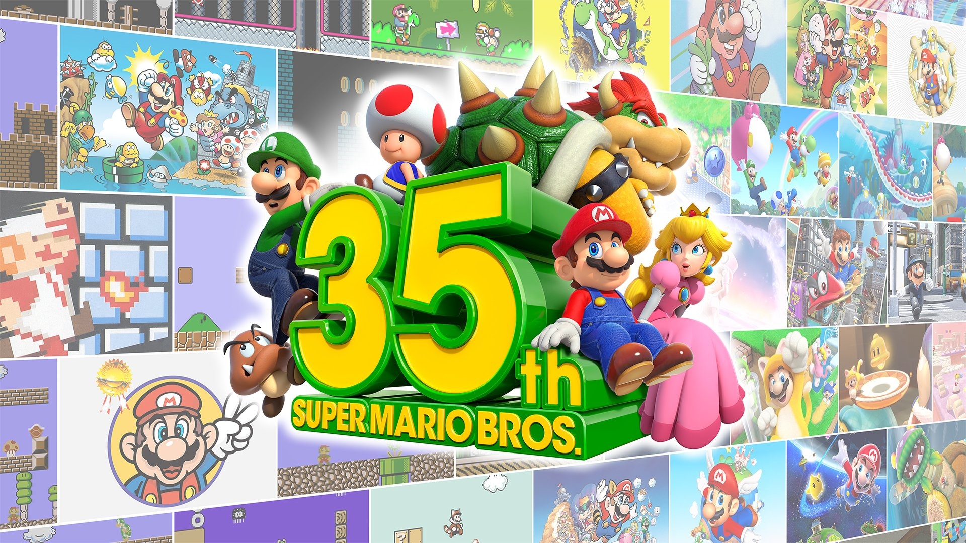 Super Mario Bros. 35th anniversary, Mario celebration, Gaming wallpapers, 1920x1080 Full HD Desktop