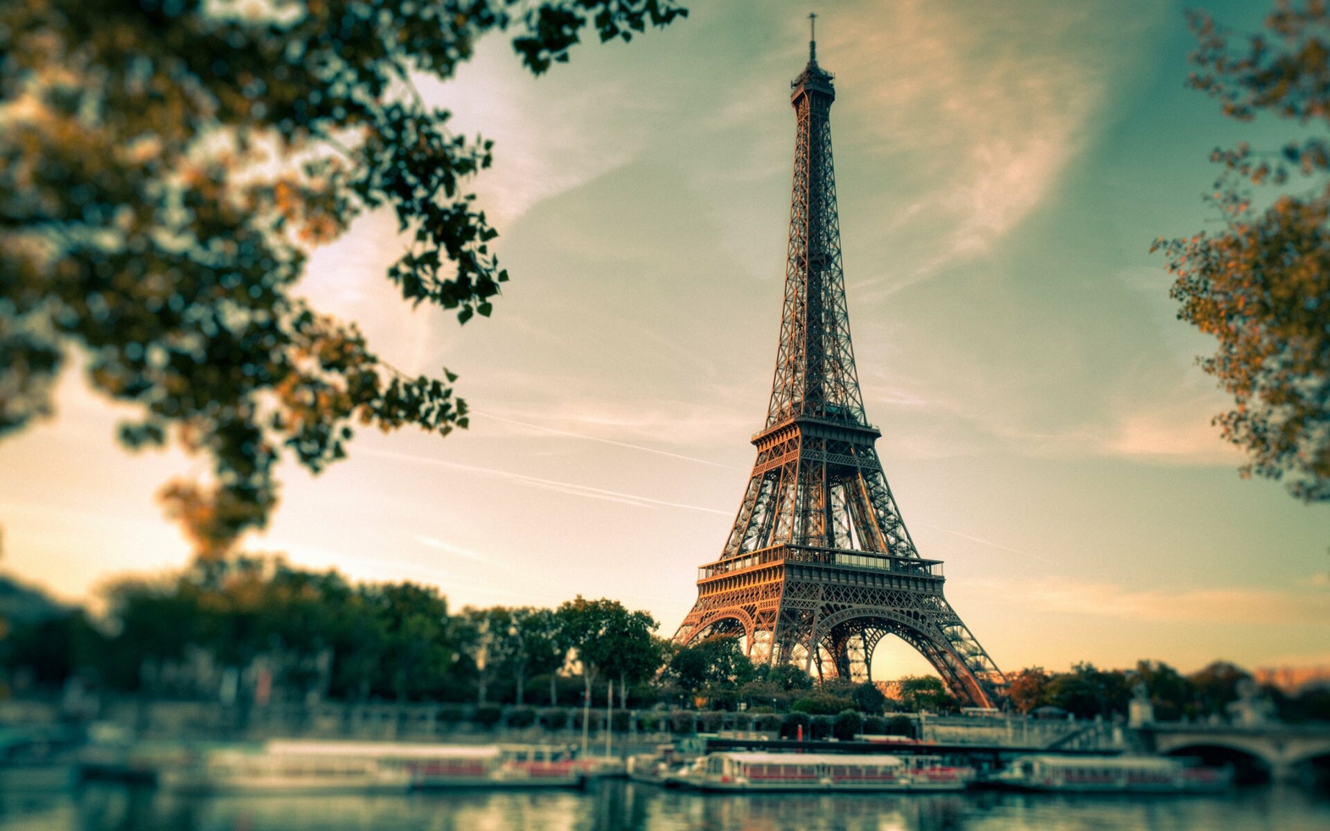 Eiffel Tower: One of the most prominent metal structures in the world, Located in the center of Paris. 1920x1200 HD Background.