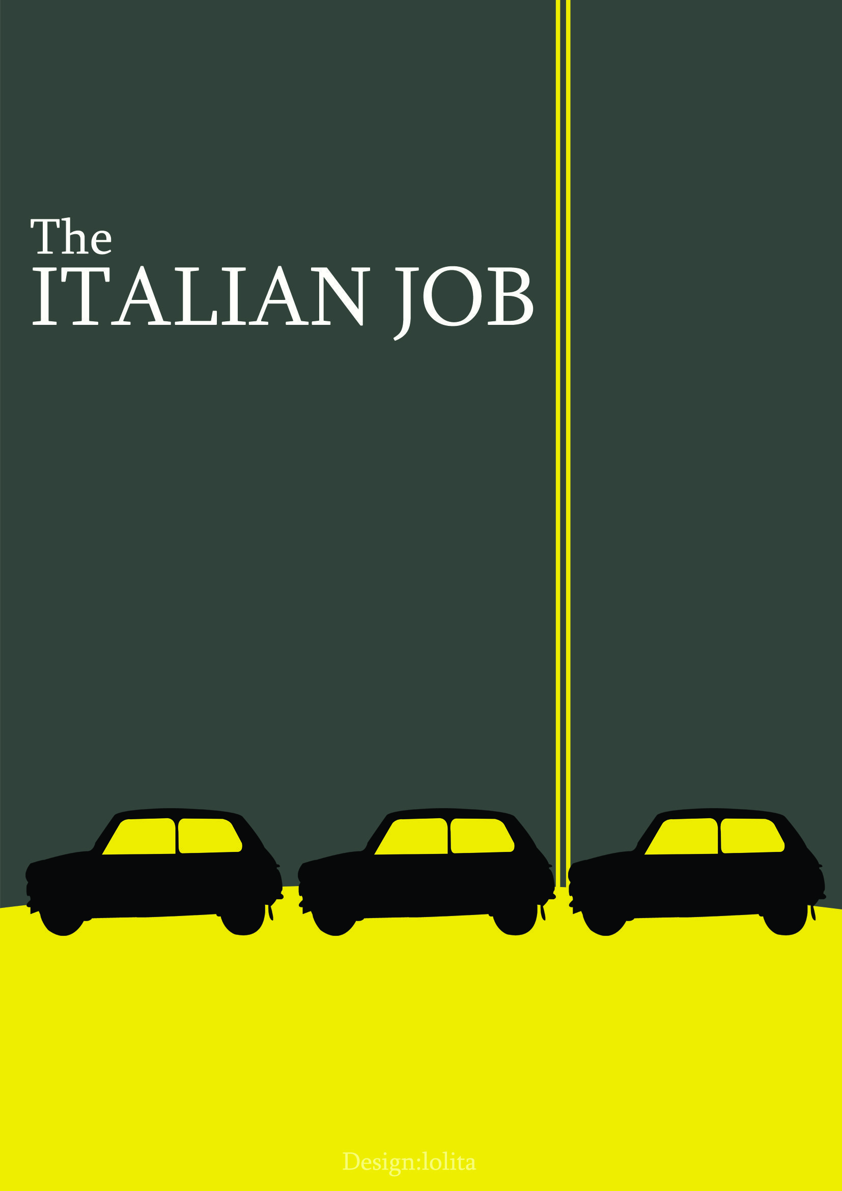 The Italian Job, Movie poster, Minimalistic, Design, 1660x2340 HD Phone
