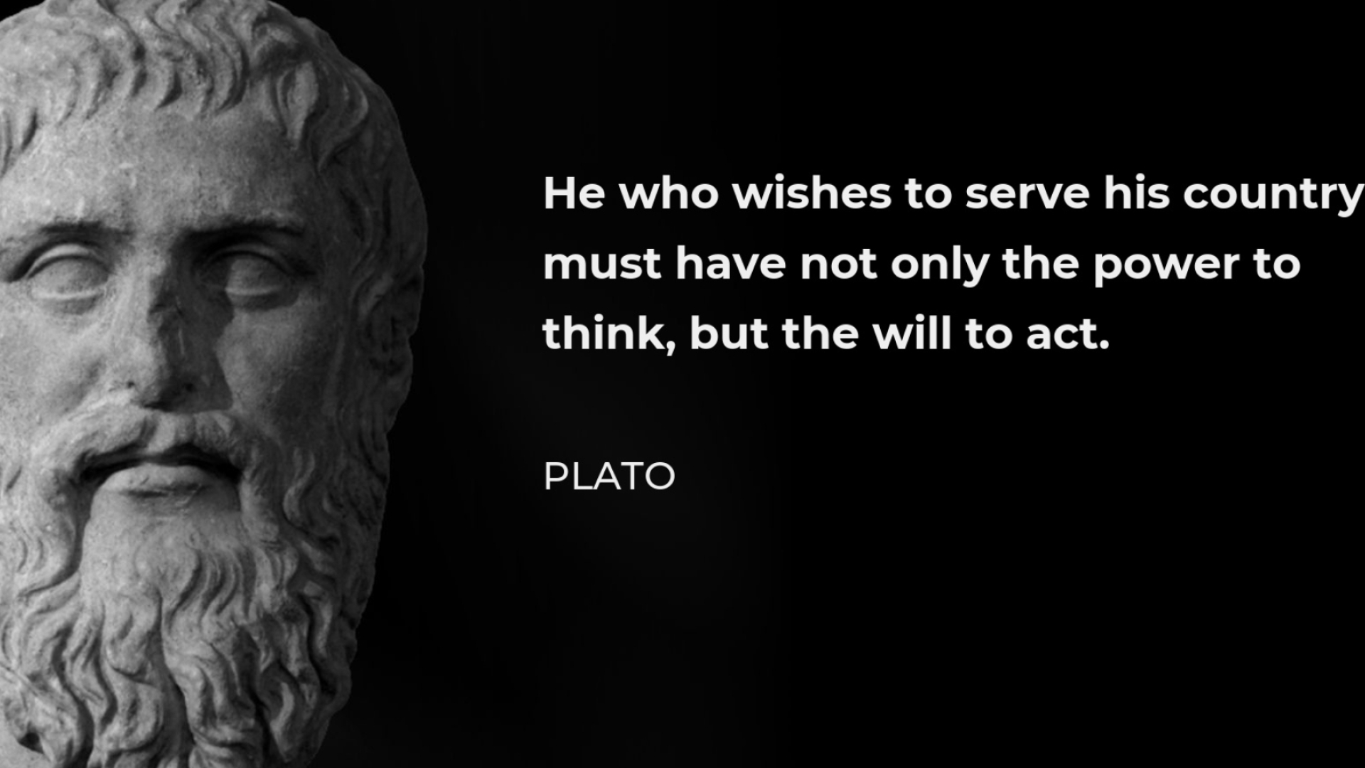 Plato, Quote, Serve his country, Act, 1920x1080 Full HD Desktop