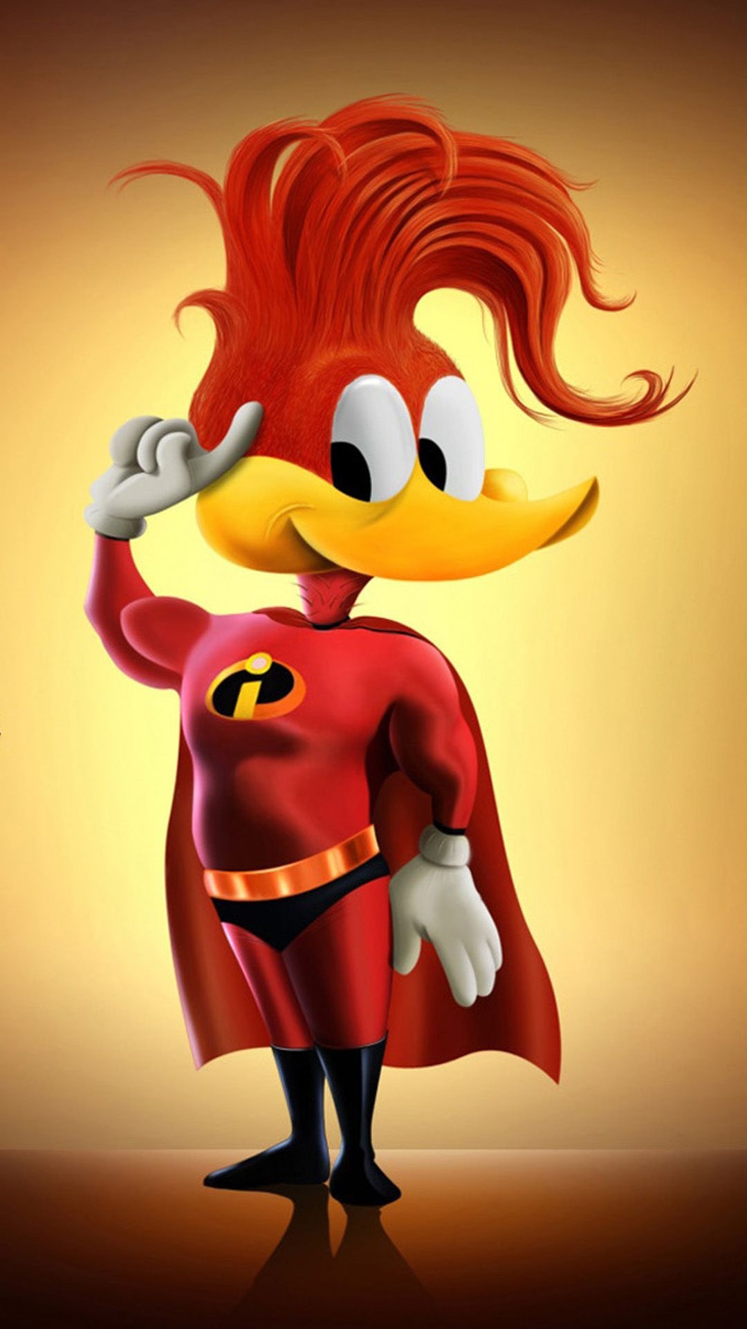 Woody Woodpecker, Funny illustration, Colorful wallpaper, Cartoon character, 1080x1920 Full HD Phone