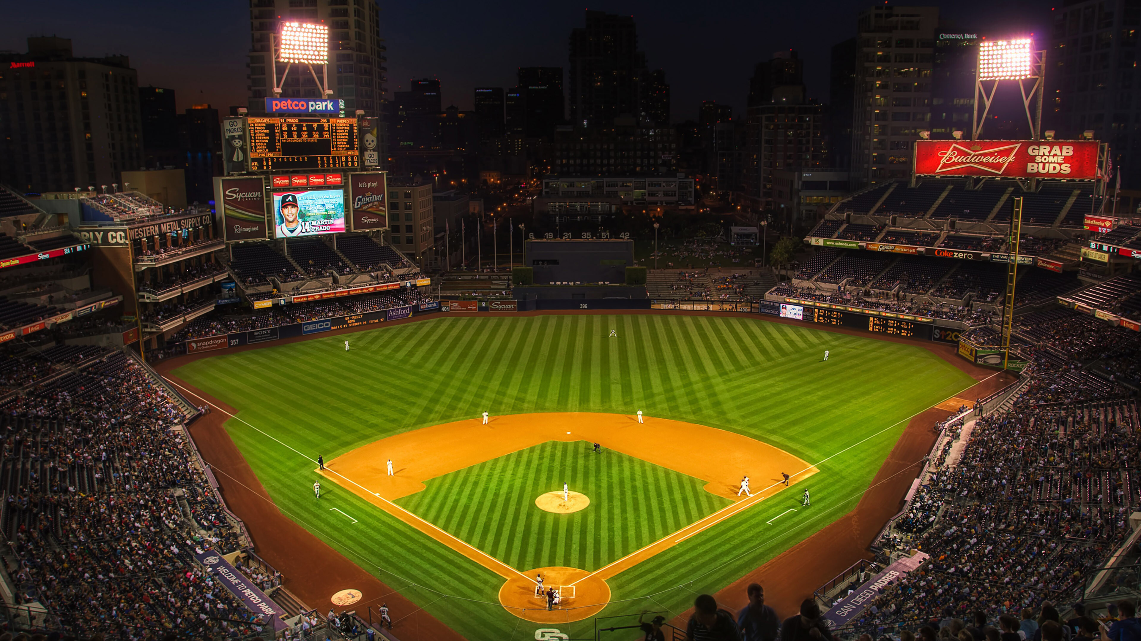 Petco Park stadium, MLB stadium beauty, Baseball game atmosphere, Baseball fan heaven, 3840x2160 4K Desktop