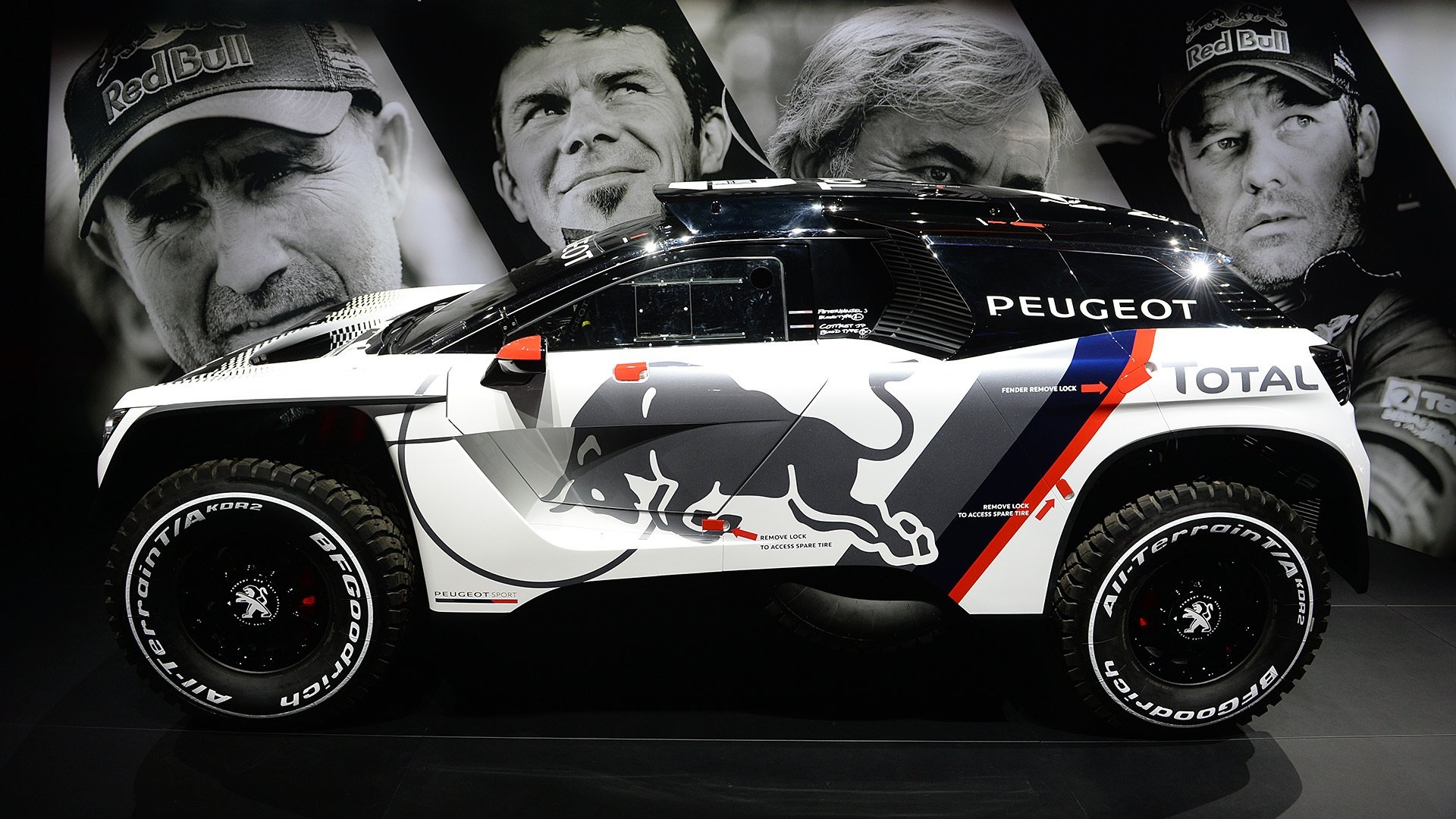Peugeot 3008 DKR, Paris Motor Show, Racecar wallpapers, Speed demon, 1920x1080 Full HD Desktop