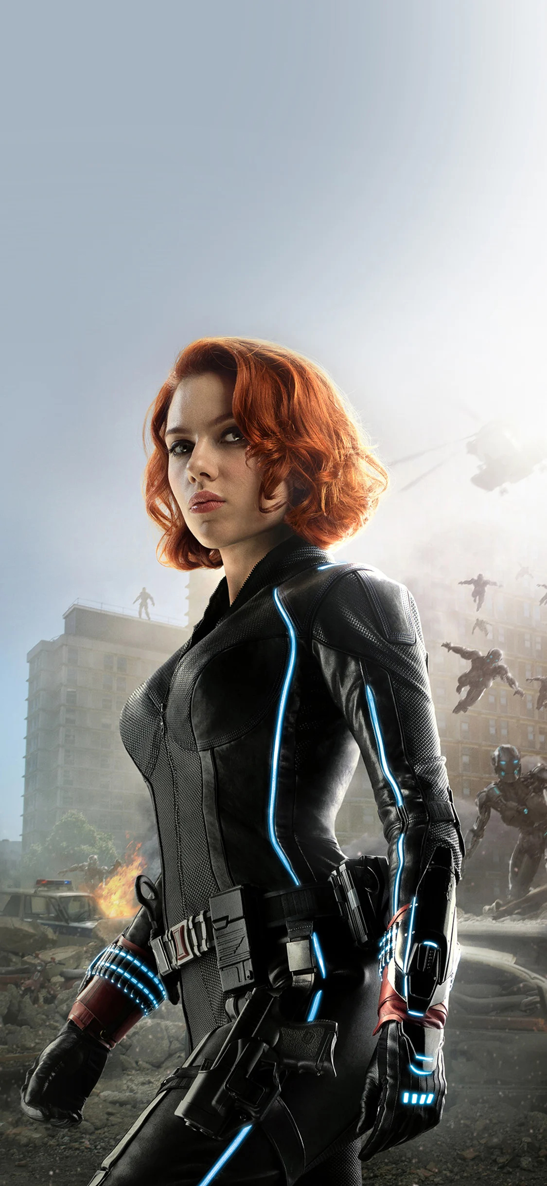 Scarlett Johansson, Black Widow iPhone wallpapers, Captivating beauty, Marvel character, 1130x2440 HD Phone