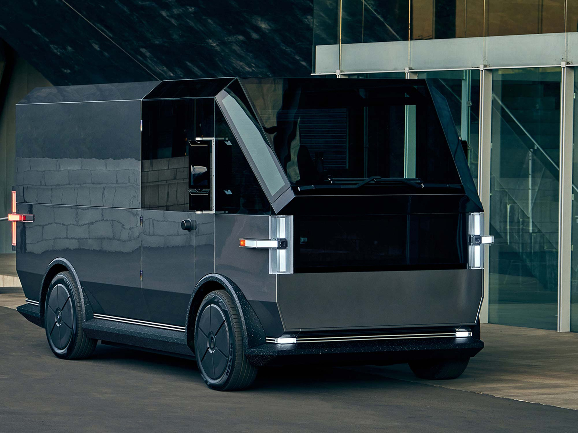 Canoo Auto, Electric cargo vehicle, Tech-inspired design, Future transportation, 1920x1440 HD Desktop