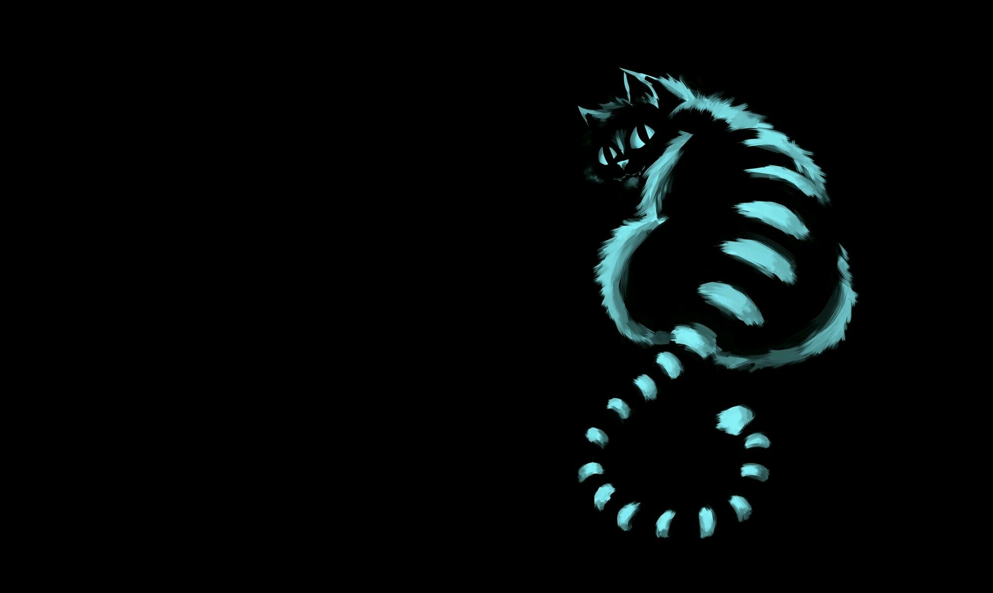 Cheshire Cat: A creature in the children's story Alice's Adventures in Wonderland (1865), Artistic. 2000x1200 HD Background.