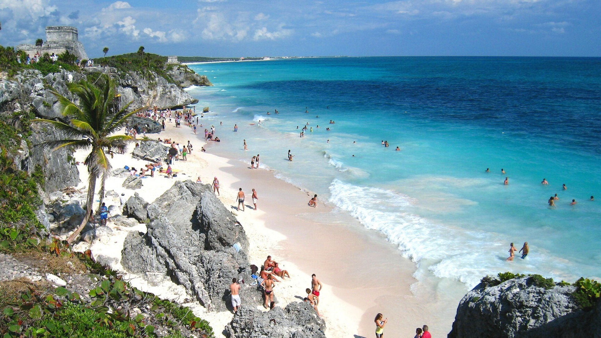 Mexico: The country has a 9,330 kilometer coastline, Recreation, Beach. 1920x1080 Full HD Wallpaper.