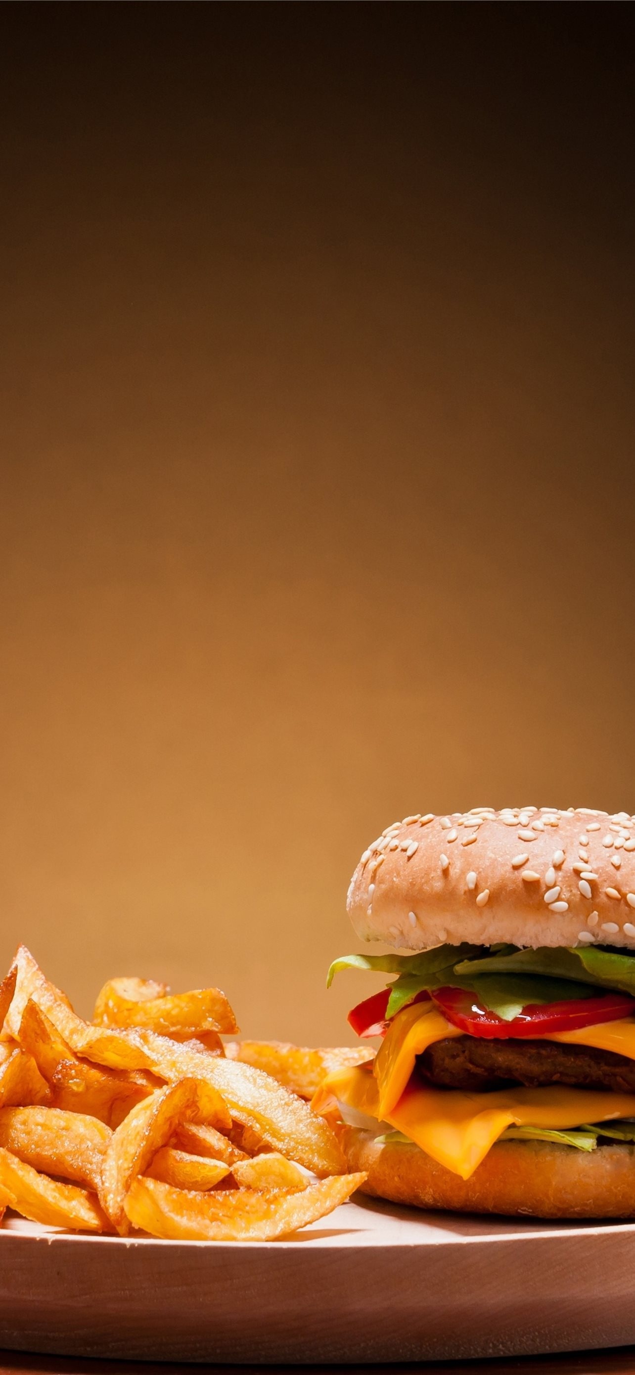 French Fries: Made from various varieties of potatoes, Burger. 1290x2780 HD Background.