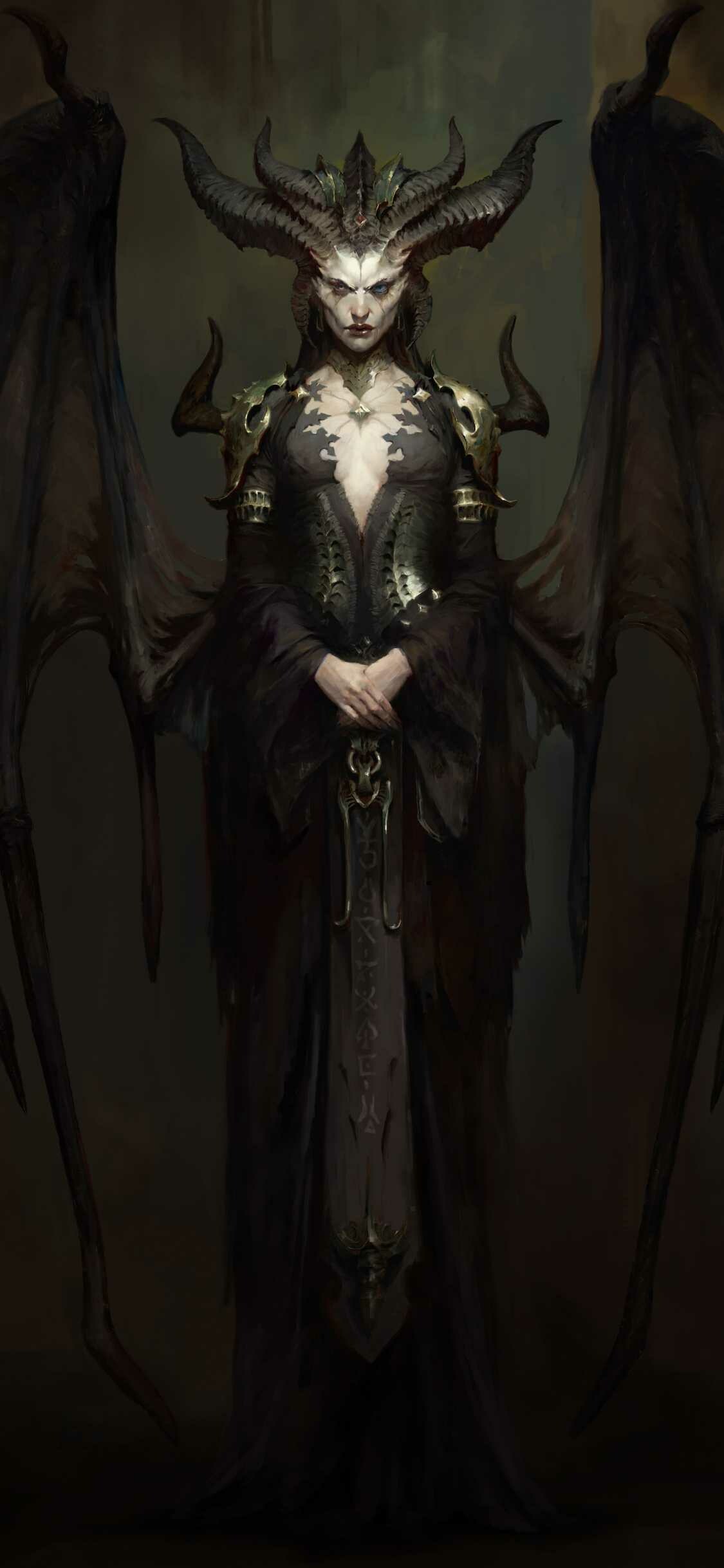 Diablo: Creator of Sanctuary, The First Mother, The Blessed Mother, Demon. 1130x2440 HD Background.