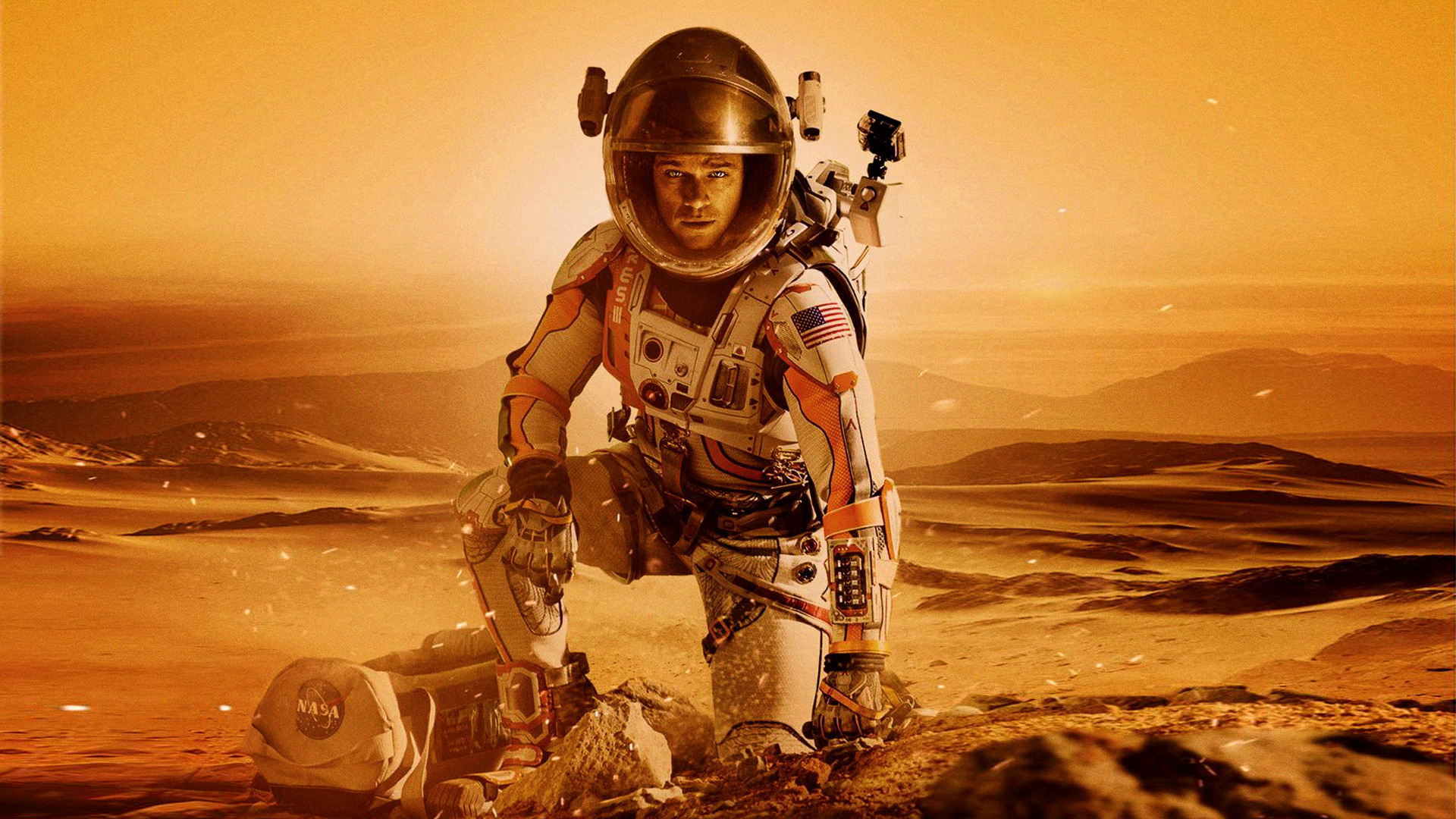 Matt Damon, The Martian HD wallpaper, Astronaut on Mars, Sci-fi adventure, 1920x1080 Full HD Desktop