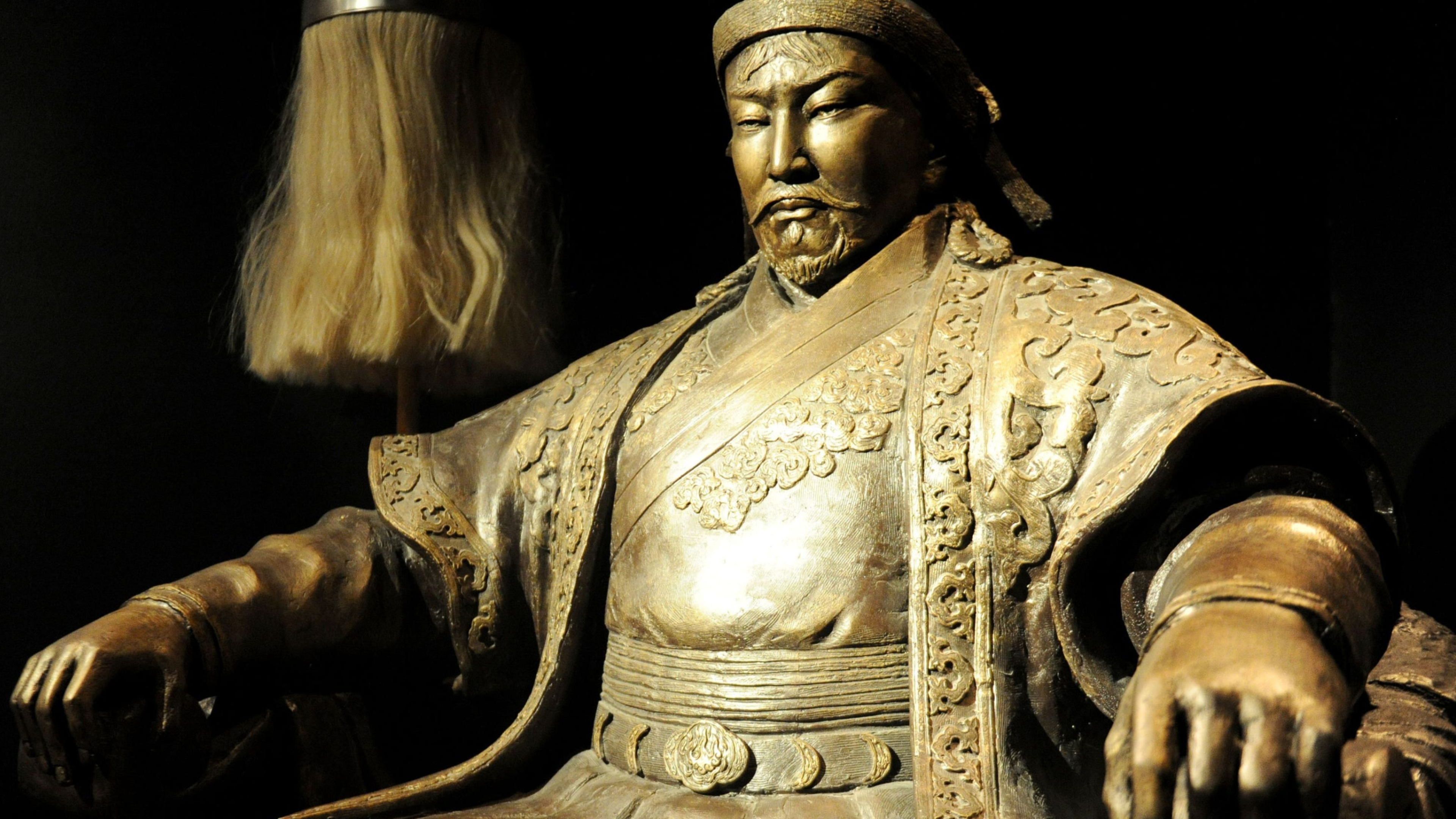 Genghis Khan Mongolia, Mongols statue, Asian history, Monumental tribute, 3840x2160 4K Desktop