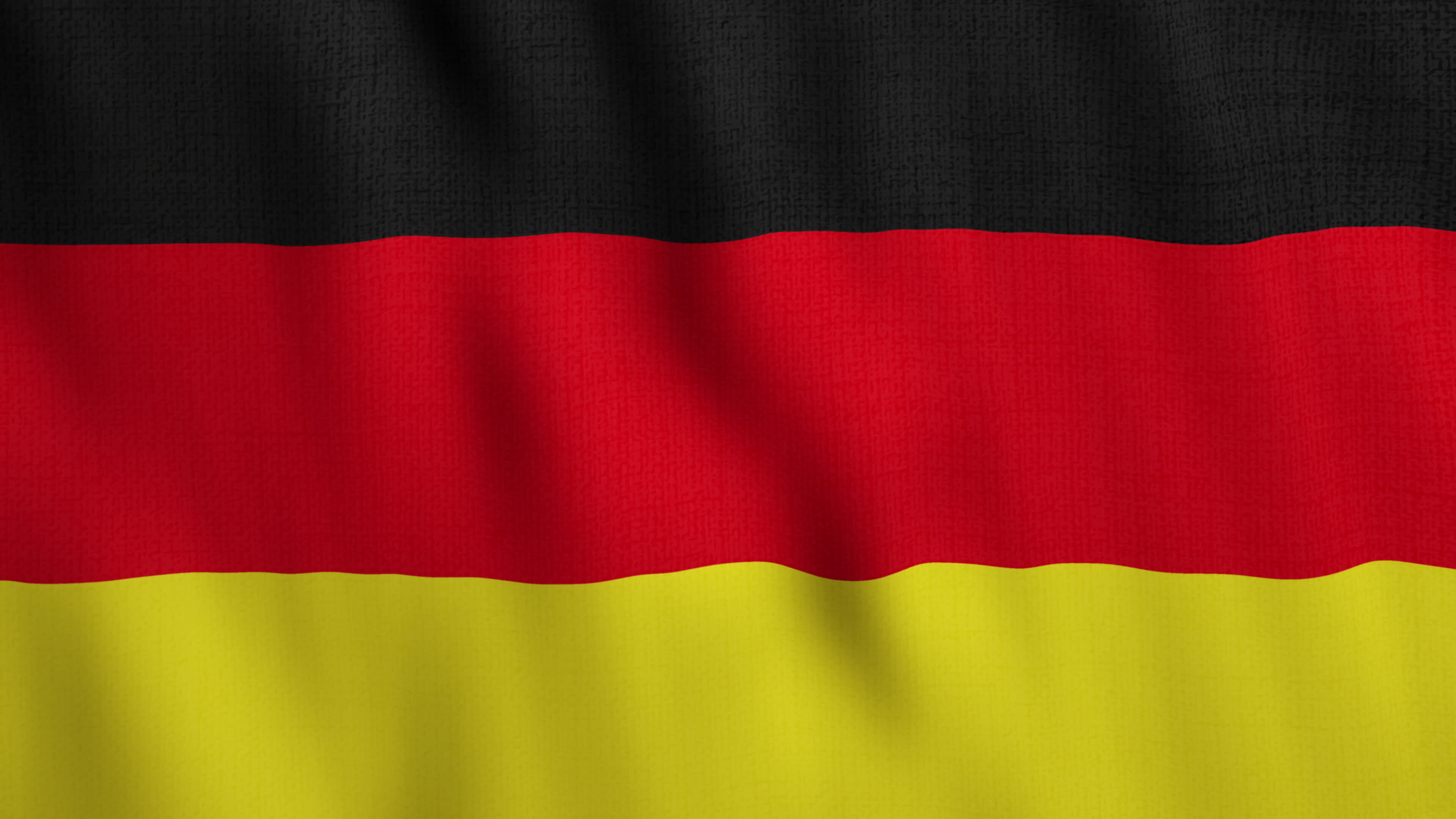 Flag of Germany: A country in Central Europe, The most populous member state of the European Union. 3840x2160 4K Background.