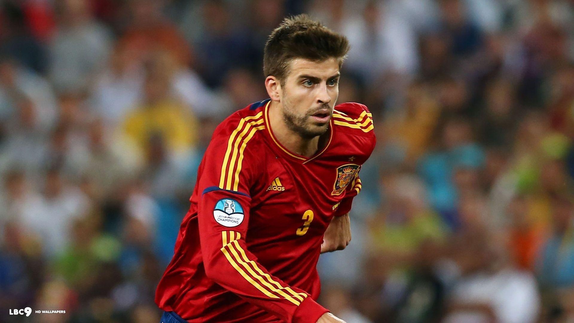 Gerard Pique: Played football for Barcelona, Manchester United, and the Spanish national team. 1920x1080 Full HD Background.