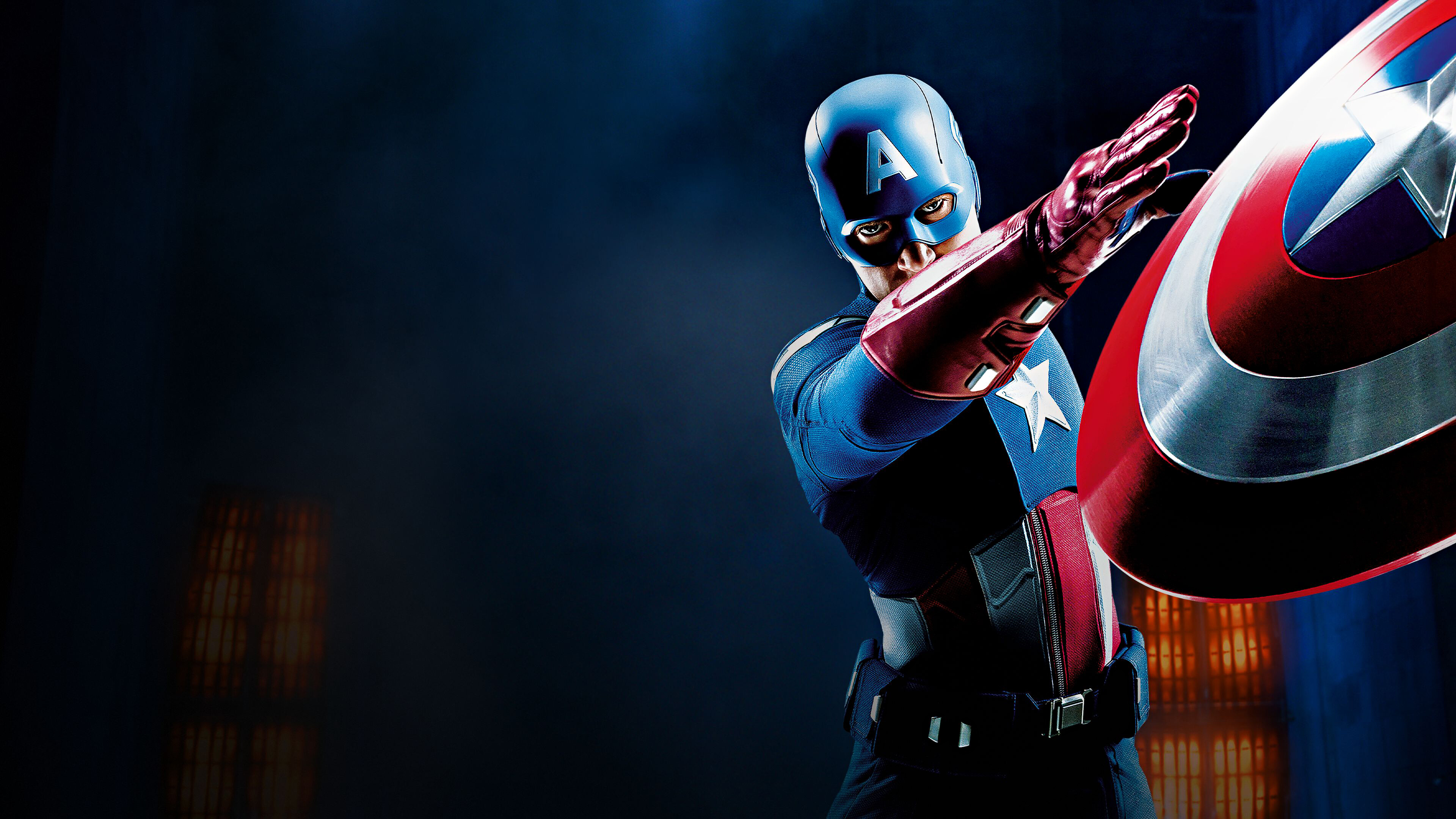 Marvel Heroes: Captain America, A superhero appearing in American comic books. 3840x2160 4K Wallpaper.