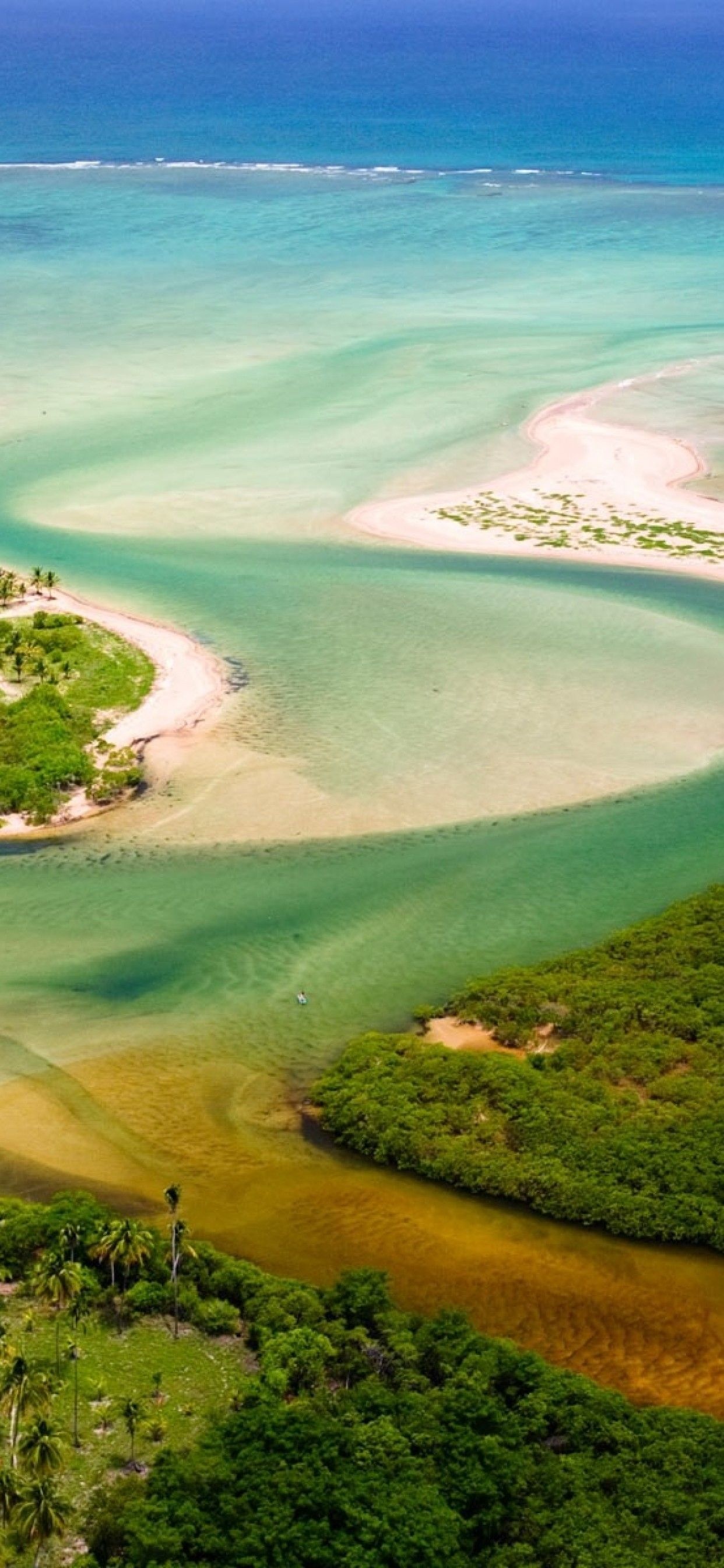 Brazil beach, Tropical paradise, Sandy shores, Breathtaking ocean views, 1250x2690 HD Phone