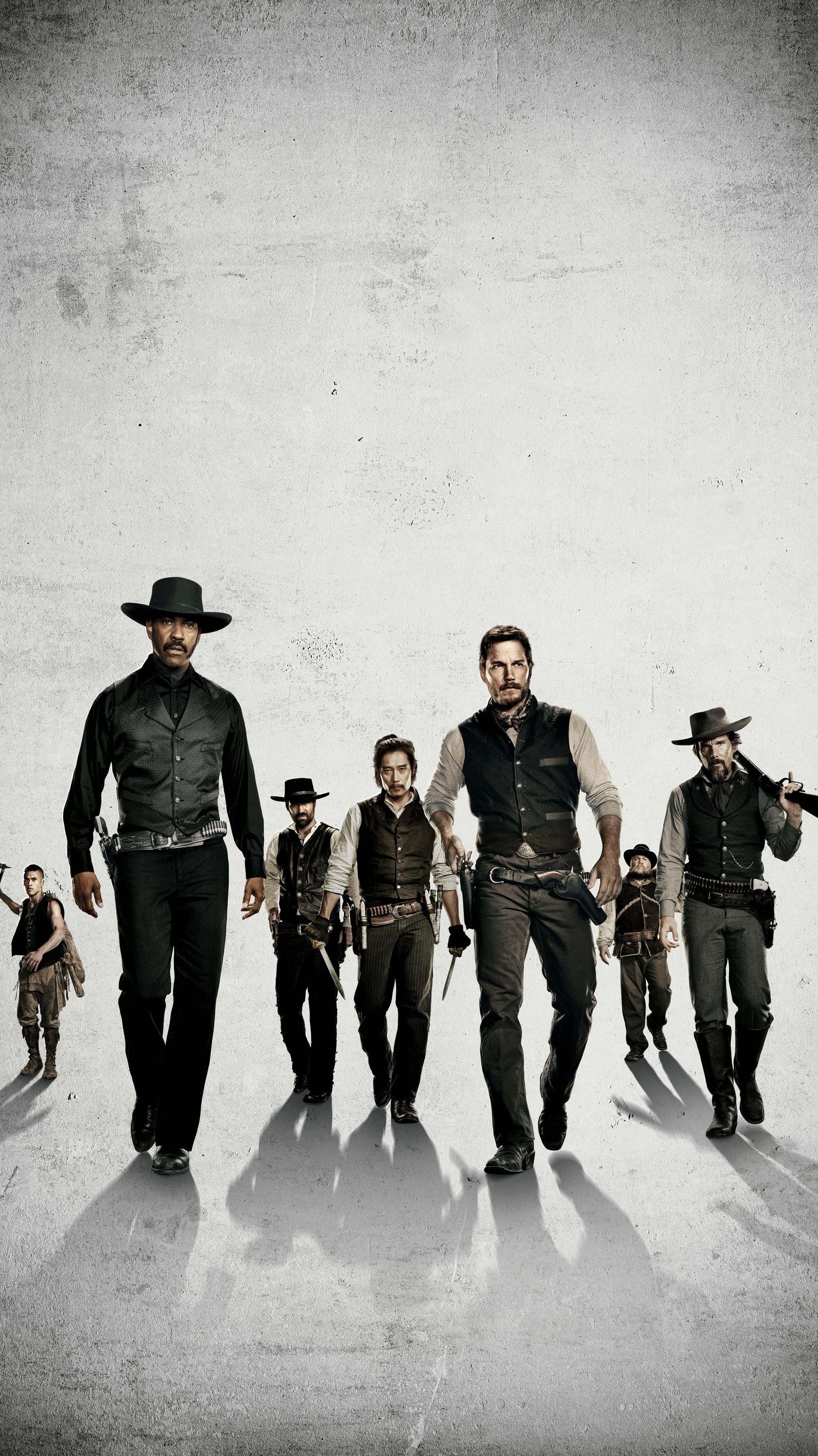The Magnificent Seven, DVD cover wallpapers, Movie, 1540x2740 HD Phone