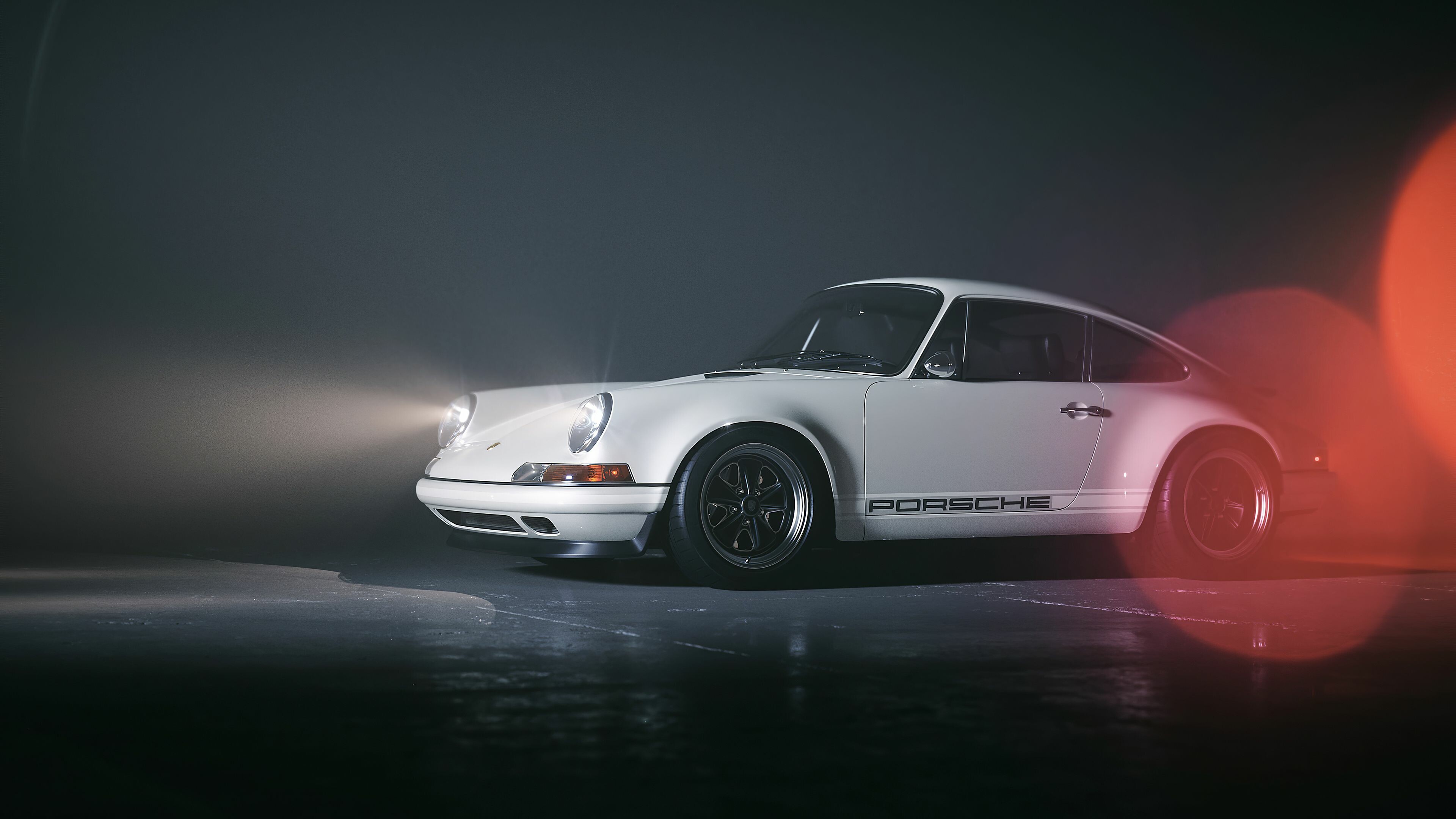Porsche: 911, A two-door 2+2 high-performance rear-engined sports car introduced in September 1964, Vintage. 3840x2160 4K Background.