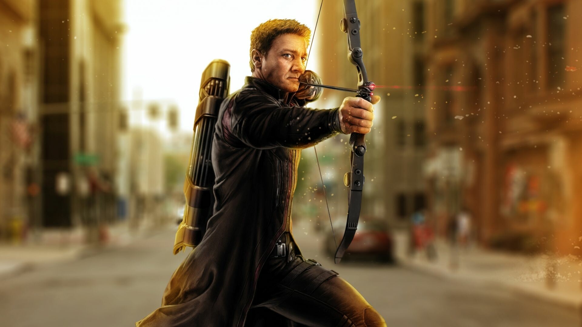 Hawkeye: Archer, Jeremy Renner, Clint Barton, Marvel Cinematic Universe. 1920x1080 Full HD Wallpaper.