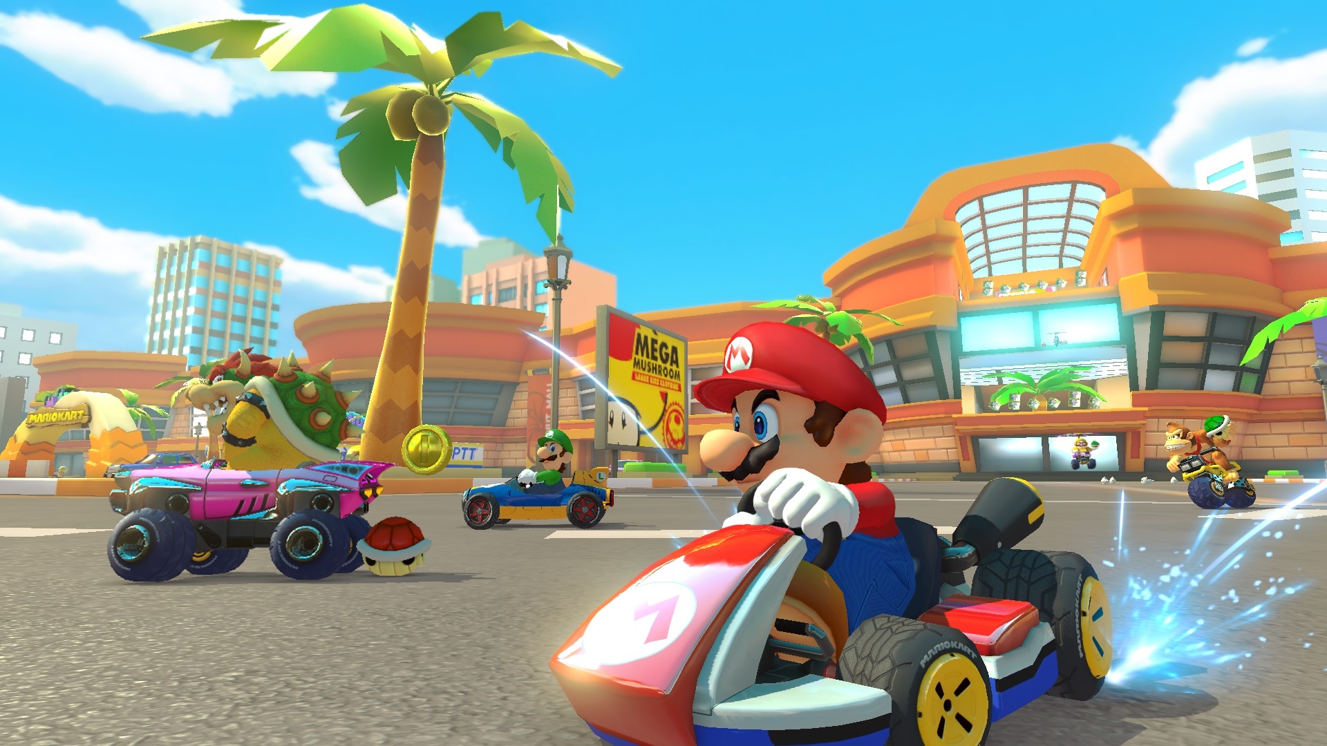 Mario Kart, Deluxe features, DLC-free variety, Techradar coverage, 1920x1080 Full HD Desktop
