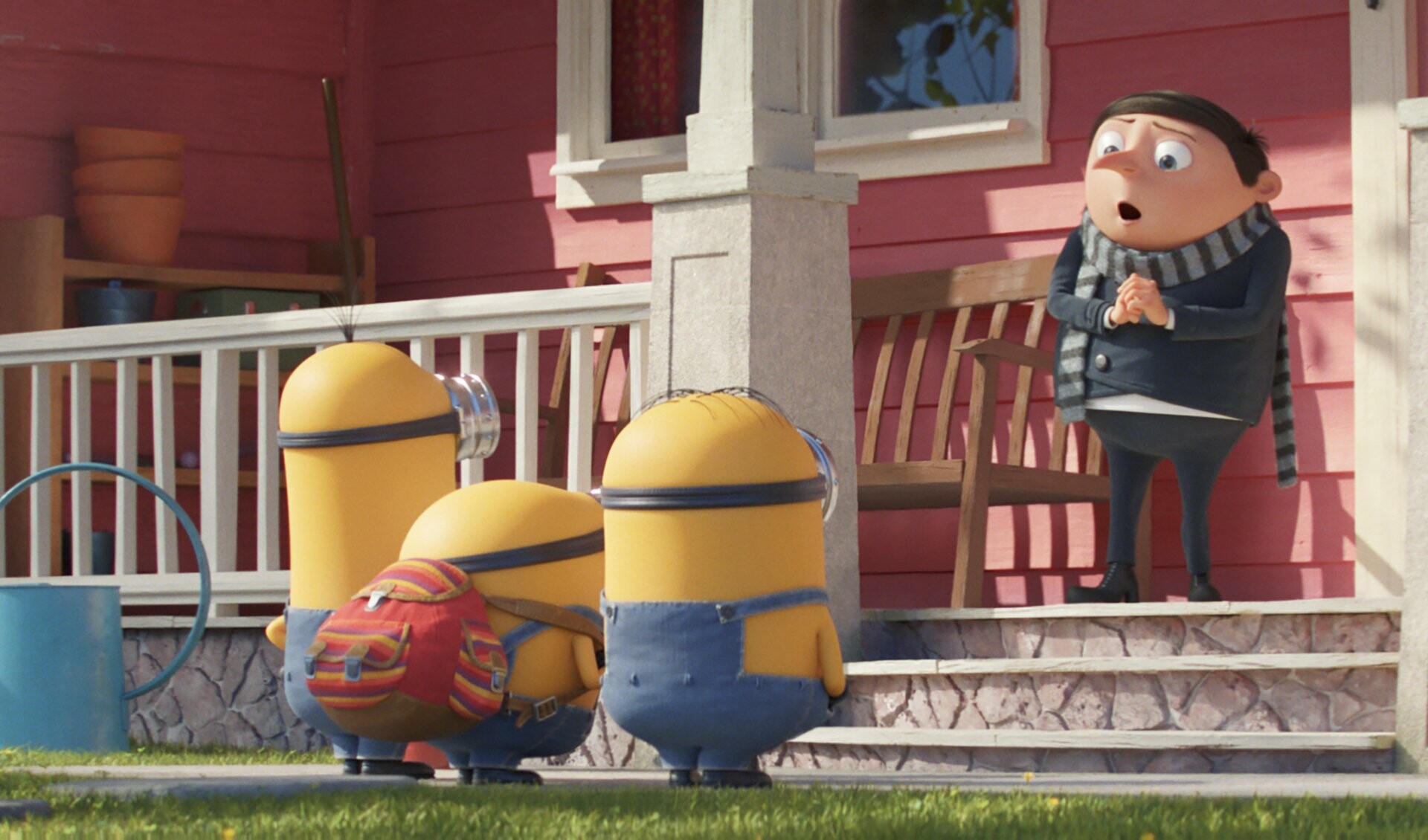 Minions: The Rise of Gru: Kevin, the leader, Stuart, the rebel, and Bob, the little brother. 1920x1130 HD Background.