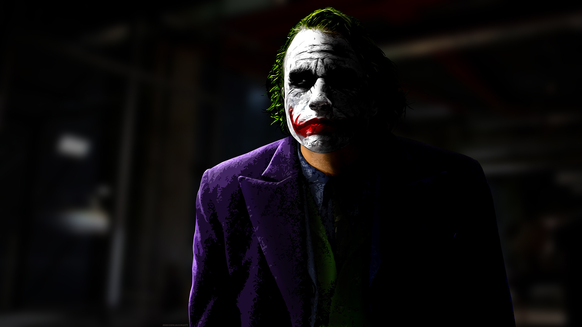 The Joker, Heath Ledger, The Dark Knight, Free download, 1920x1080 Full HD Desktop