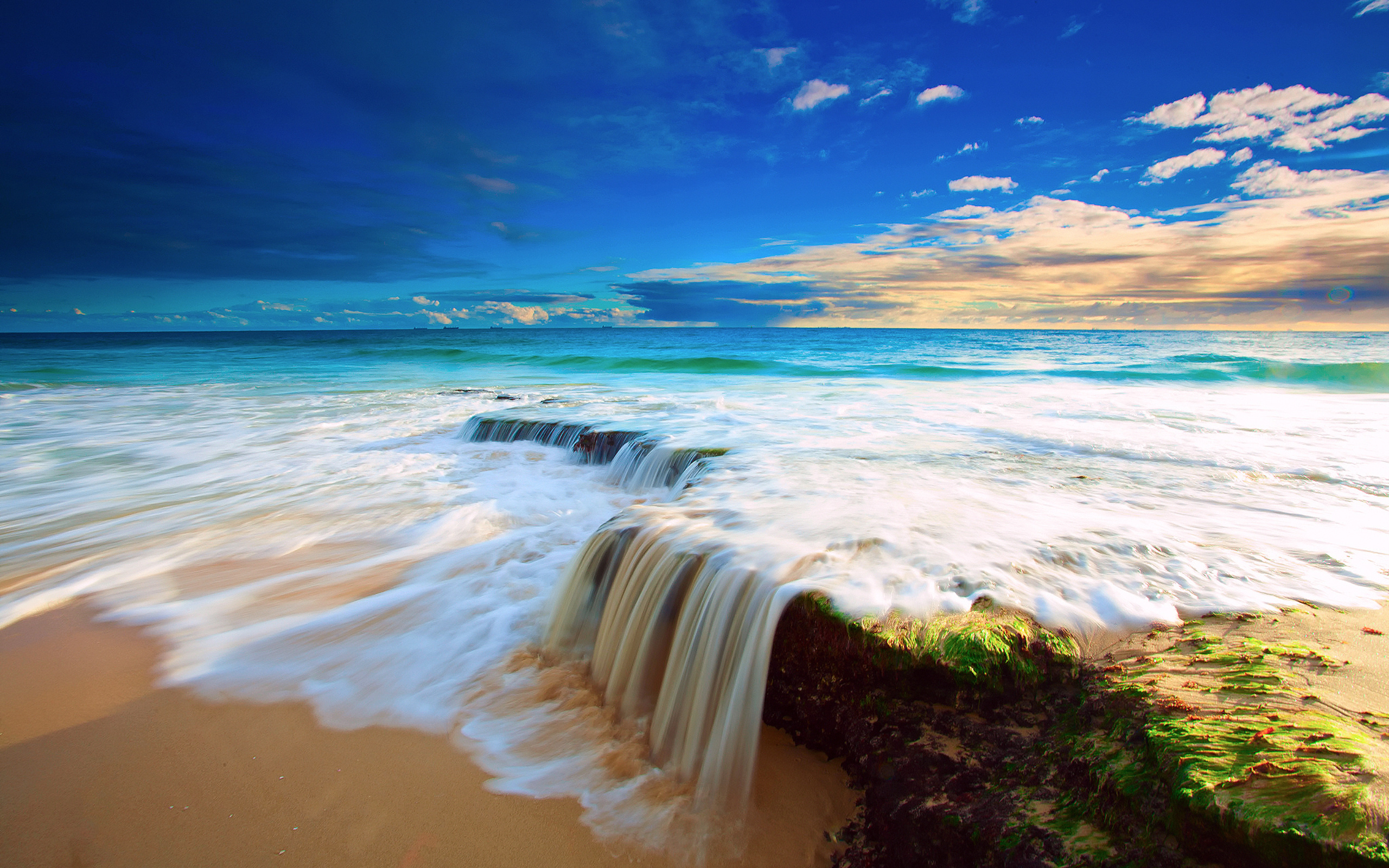 Ocean waves, Coastal paradise, Seaside escape, Natural beauty, 2560x1600 HD Desktop