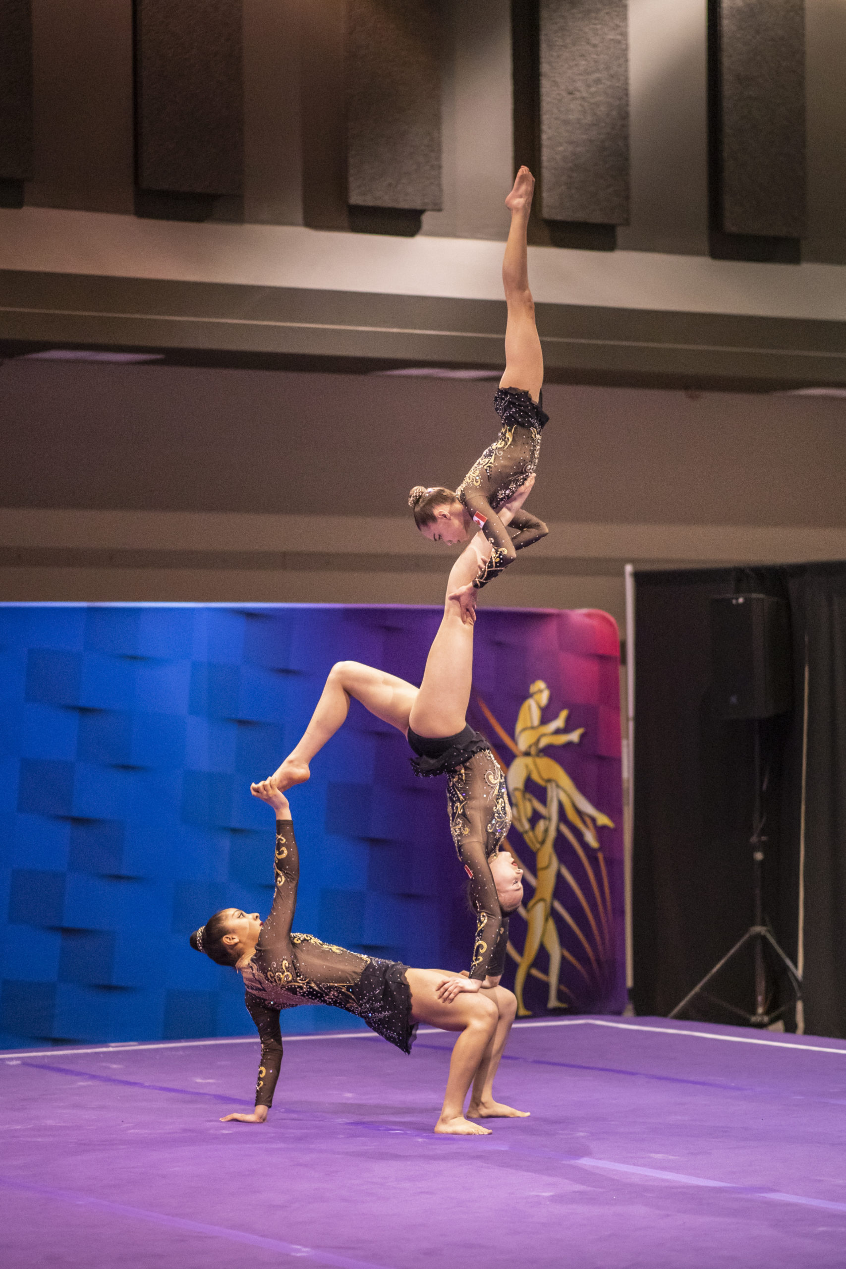 Acrobatic Gymnastics: Artistic performance by amateur gymnasts, A training session. 1710x2560 HD Wallpaper.