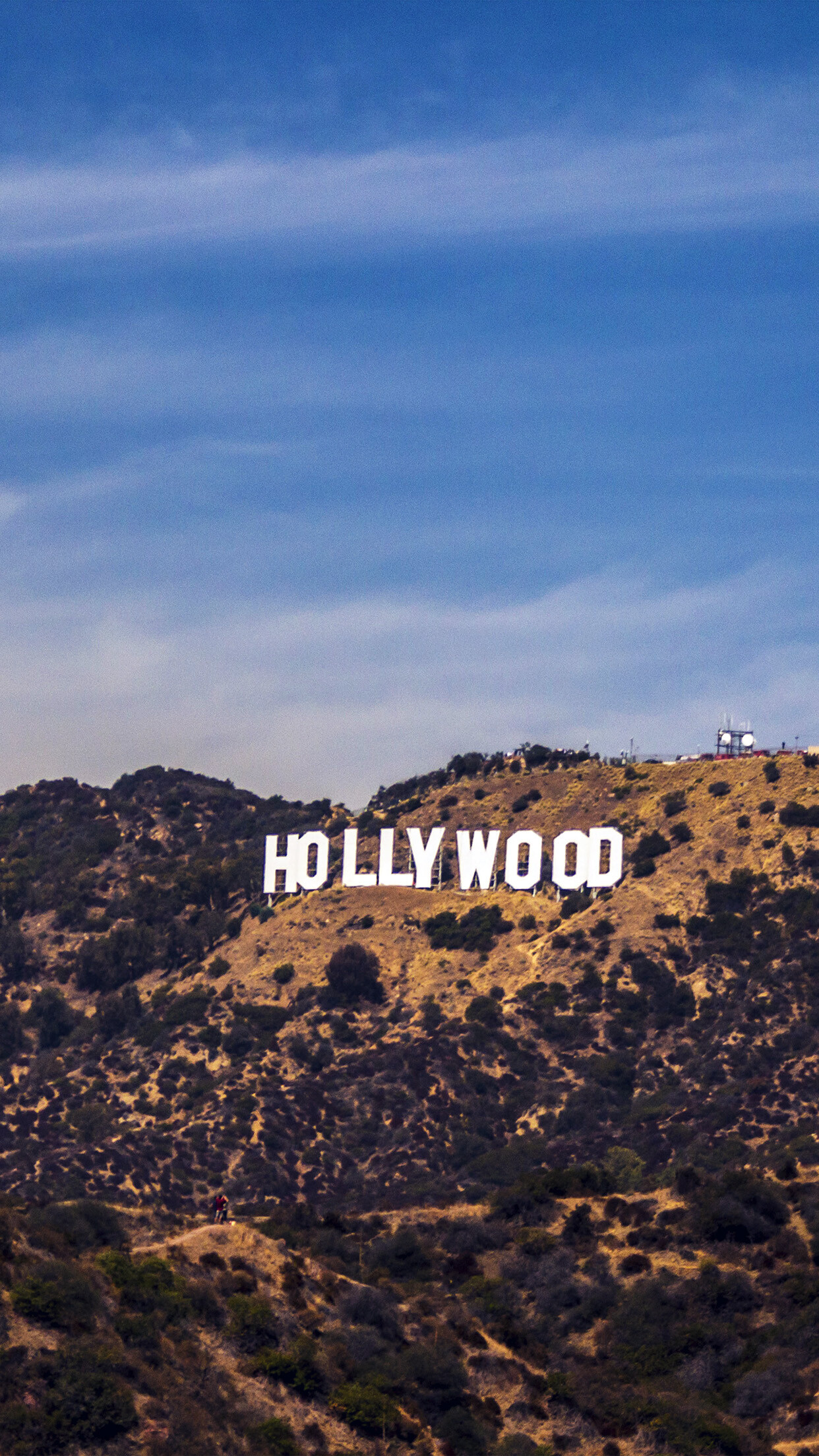 Hollywood Sign: The landmark is located on Mount Lee in the area of the Santa Monica Mountains. 1250x2210 HD Background.